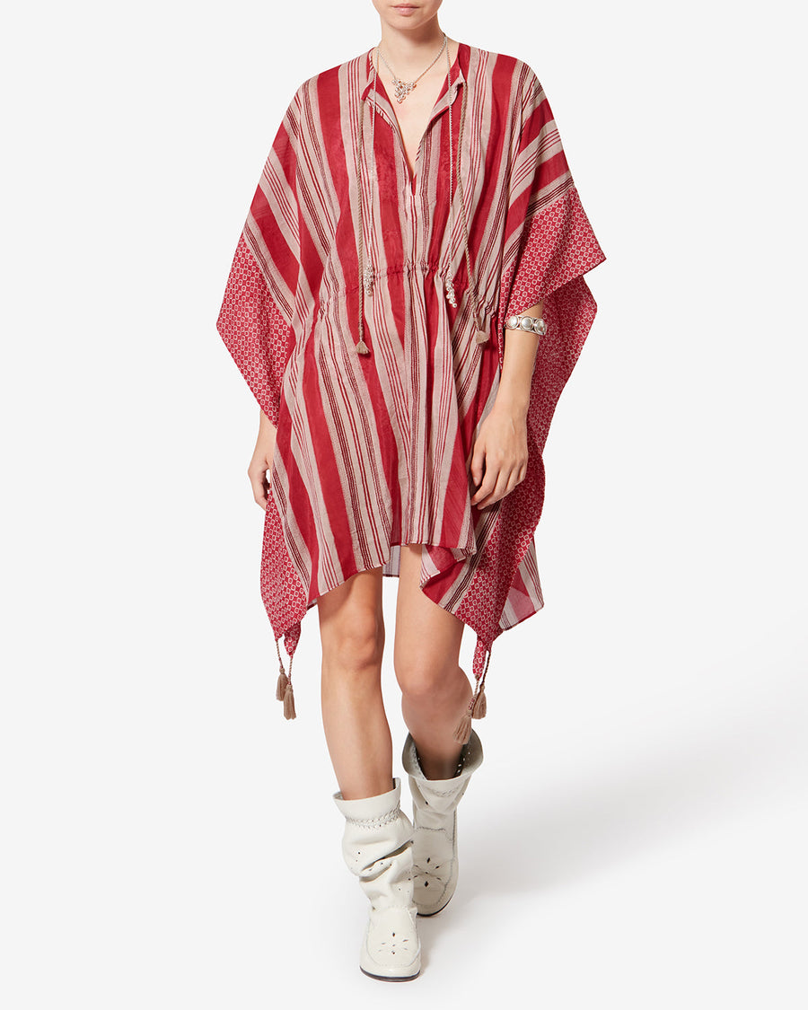 Kaftan Loreliz — Rouge, vue 1 ; référence KF001XFAD1C01A70RD