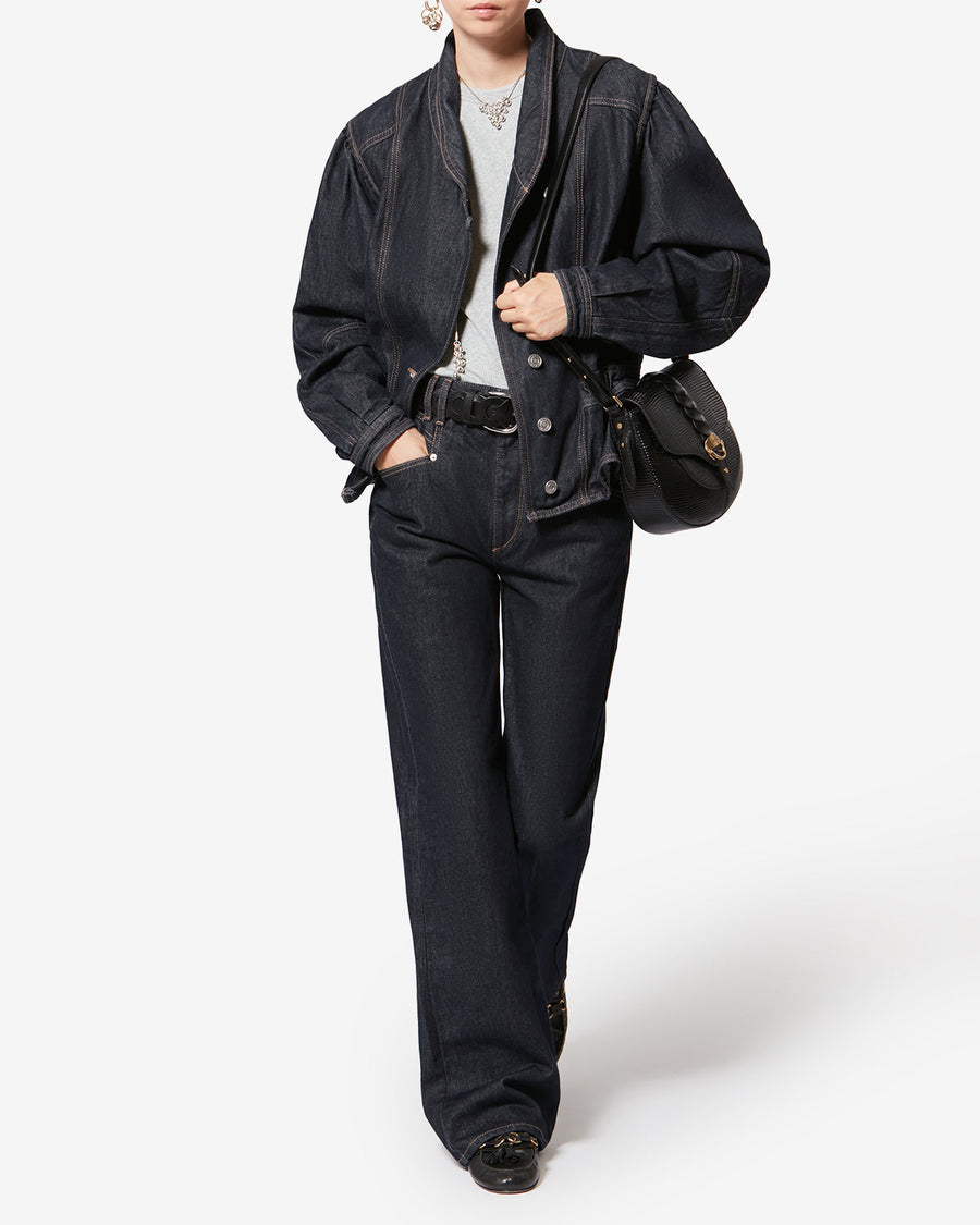 Veste Dolie en denim — Foncé nuit, vue 2 ; référence VE0614FAD1H02I30DM