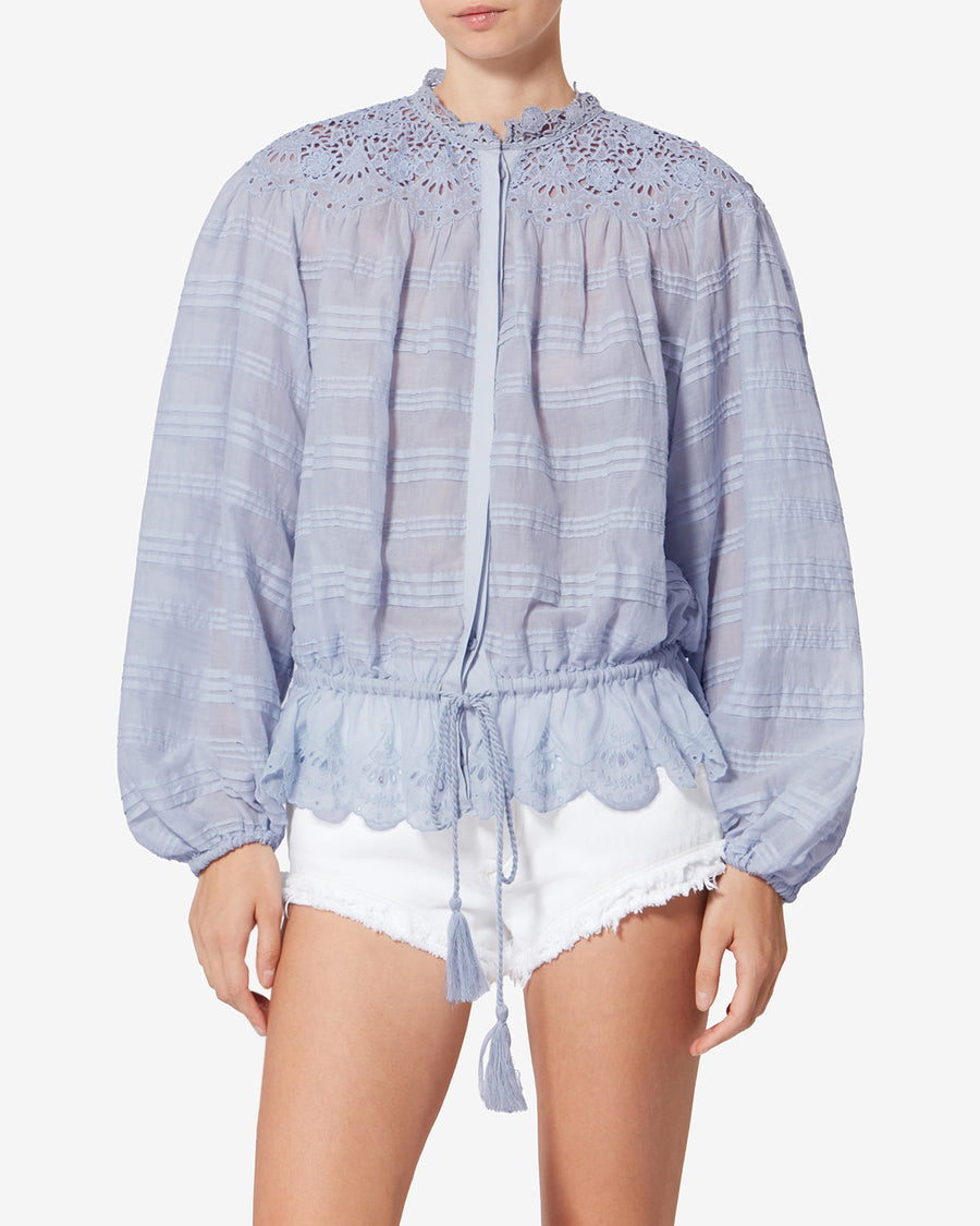 Blouse Polly — Bleu clair, vue 1 ; référence HT0767FAD1J05E30LU