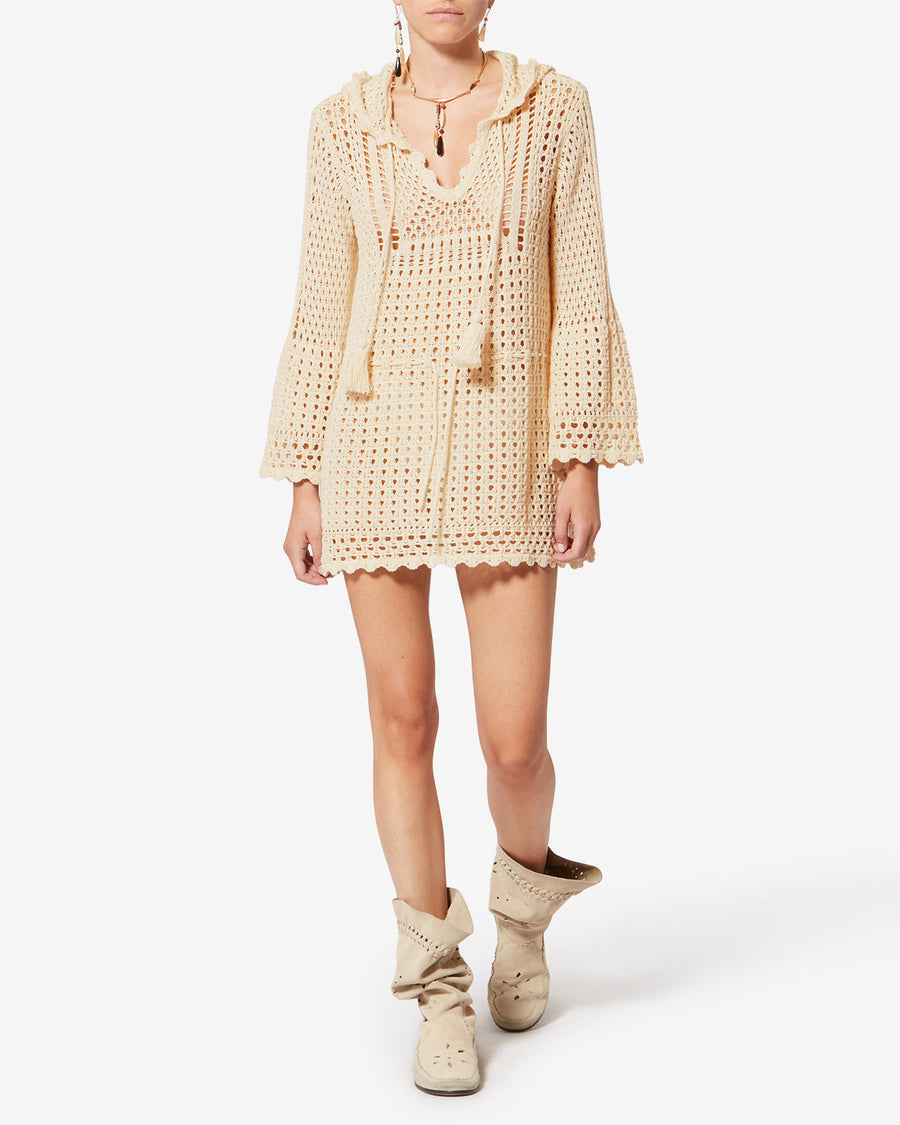Robe Zelnie — Écru, vue 2 ; référence RO1047FAD1L14E23EC