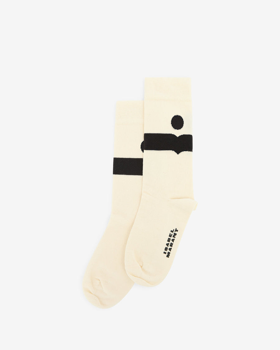 Chaussettes Nesson — Écru, vue 2 ; référence CT091JHAD1C01J23EC