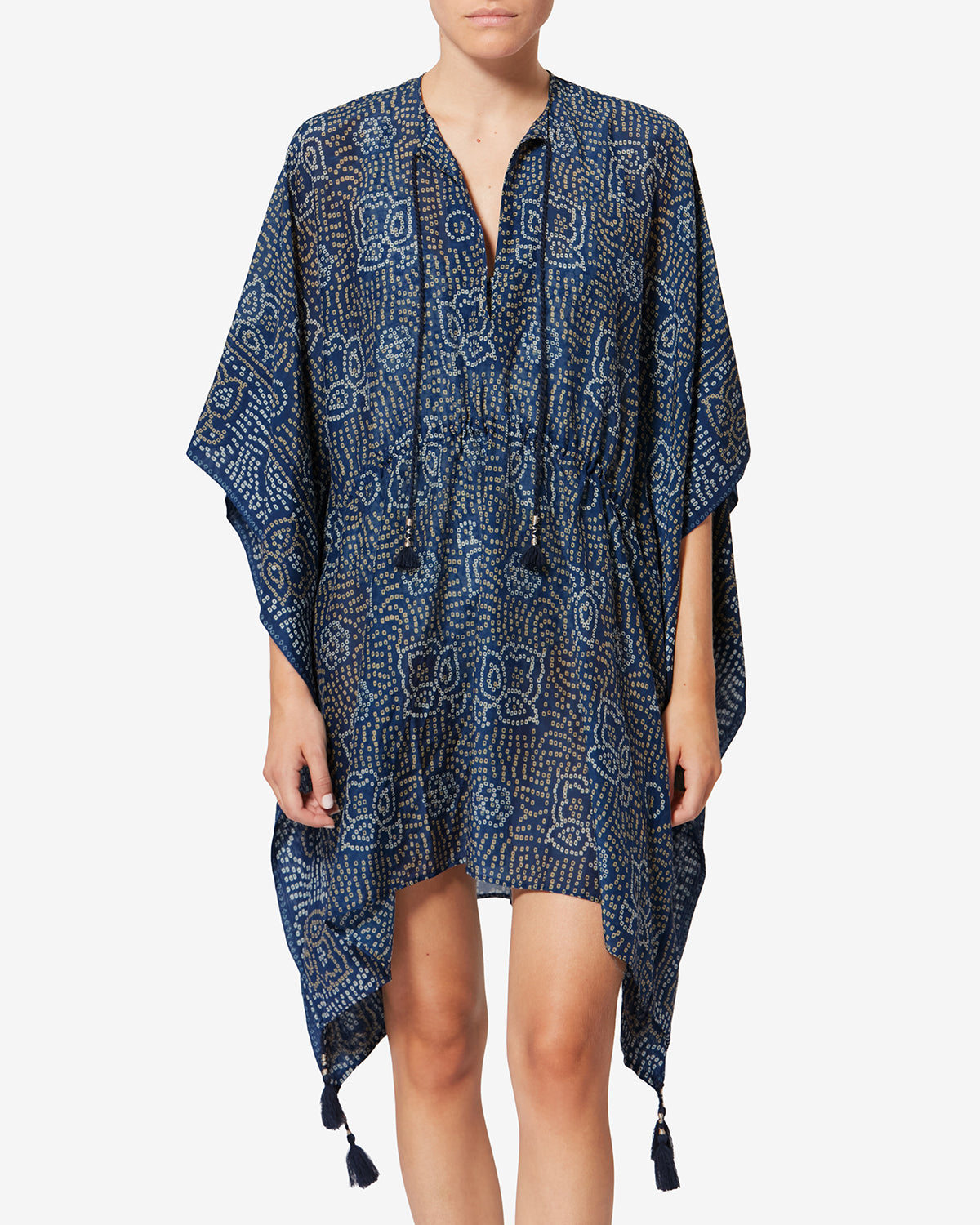 Kaftan Loreliz — Bleu, vue 1 ; référence KF001XFAD1C01A30BU