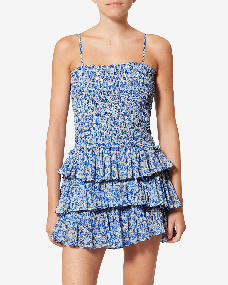 Robe Elodie — Bleu, vue 1 ; référence RO1056FAD1J15E30BU