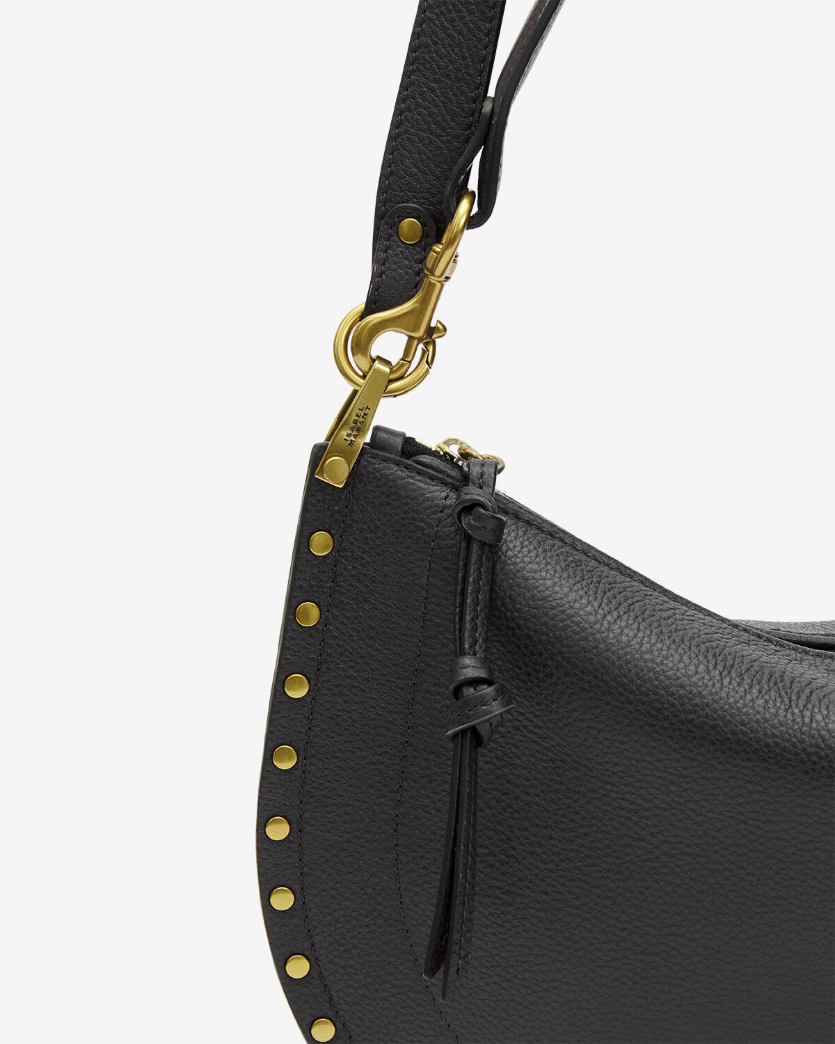 Sac Oskan Soft Zip en cuir grainé — Noir, vue 1 ; référence BF0066FAC3C22M01BK