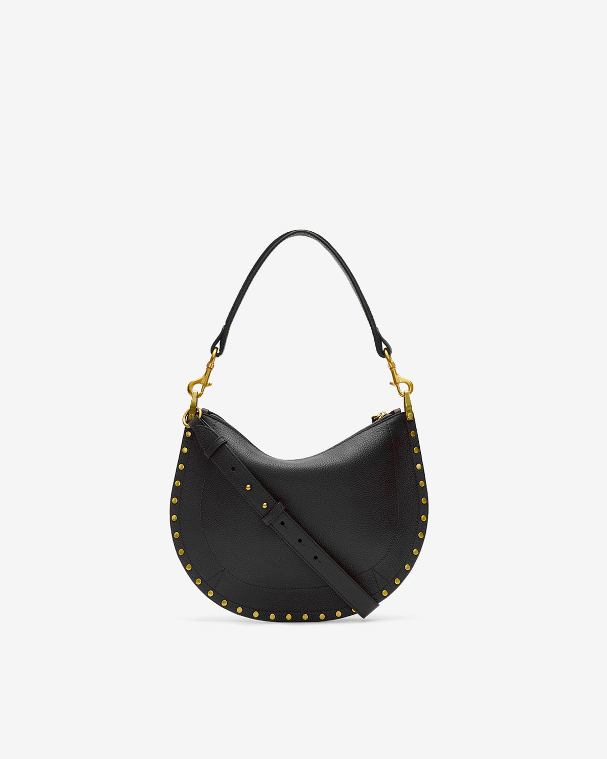 Sac Oskan Soft Zip en cuir grainé — Noir, vue 3 ; référence BF0066FAC3C22M01BK