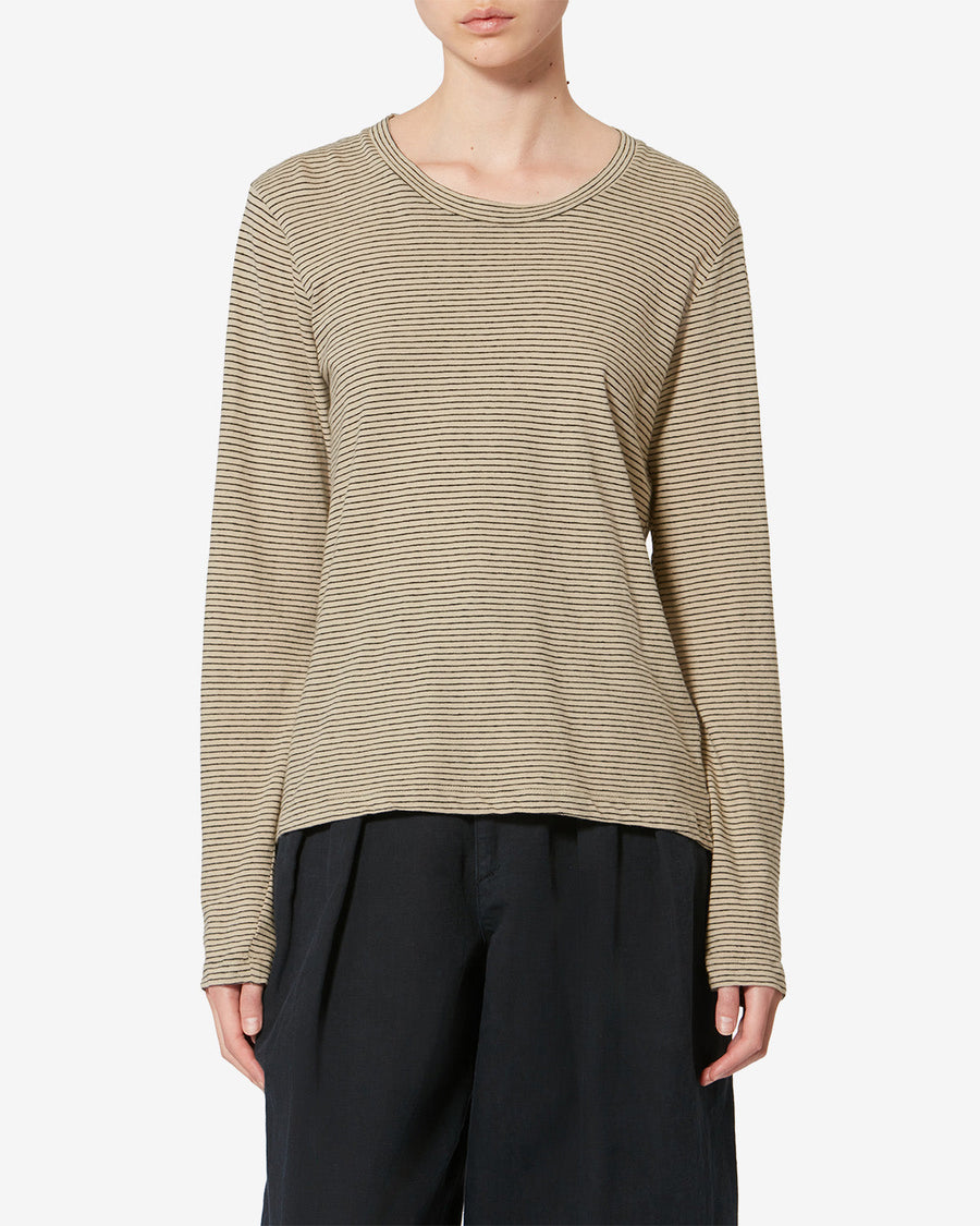 T-shirt Kaaron — Noir-beige, vue 1 ; référence TS0012FBD1N02EBKBE