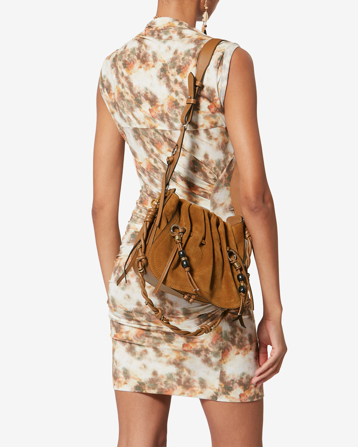 Sac Bolton en cuir velours — Cognac, vue 3 ; référence PP0406FAD1C29M50CO