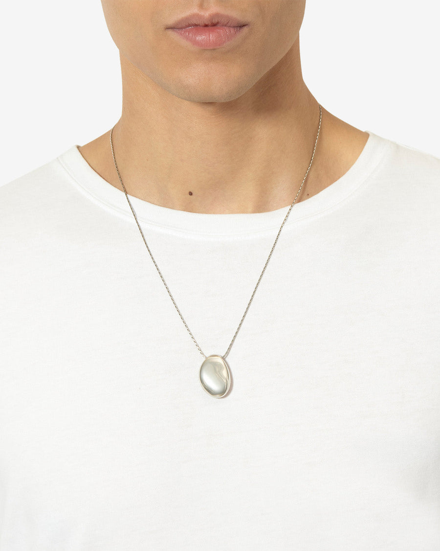 Collier Shiny Day Man — Argent, vue 2 ; référence CO0099HAB2B09T08SI