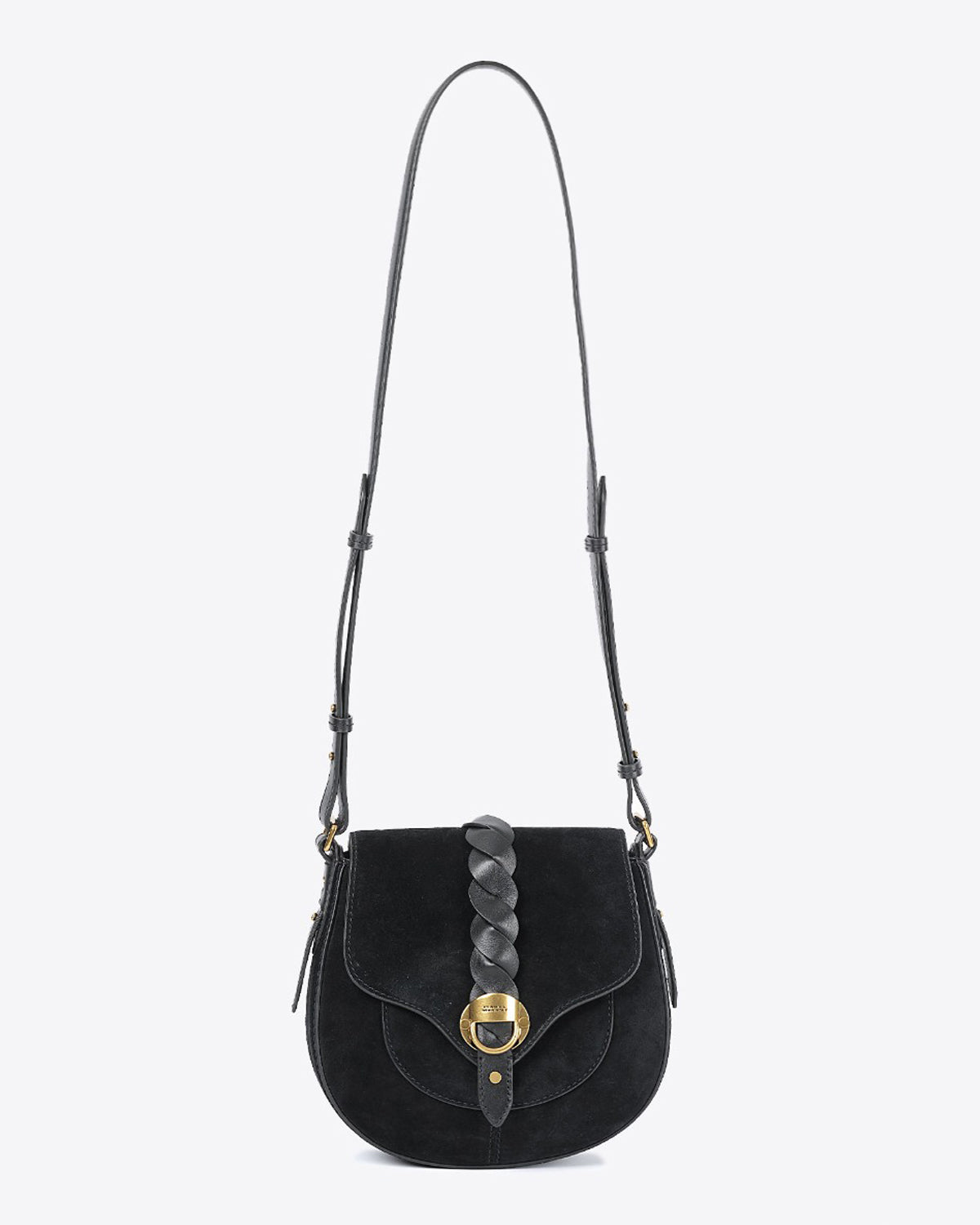 Sac Altay Small en cuir velours — Noir, vue 3 ; référence BF0099FAC2C21M01BK