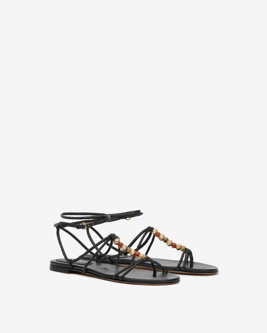 Sandales Yctoria — Noir, vue 2 ; référence SD0291FAD2B11S01BK