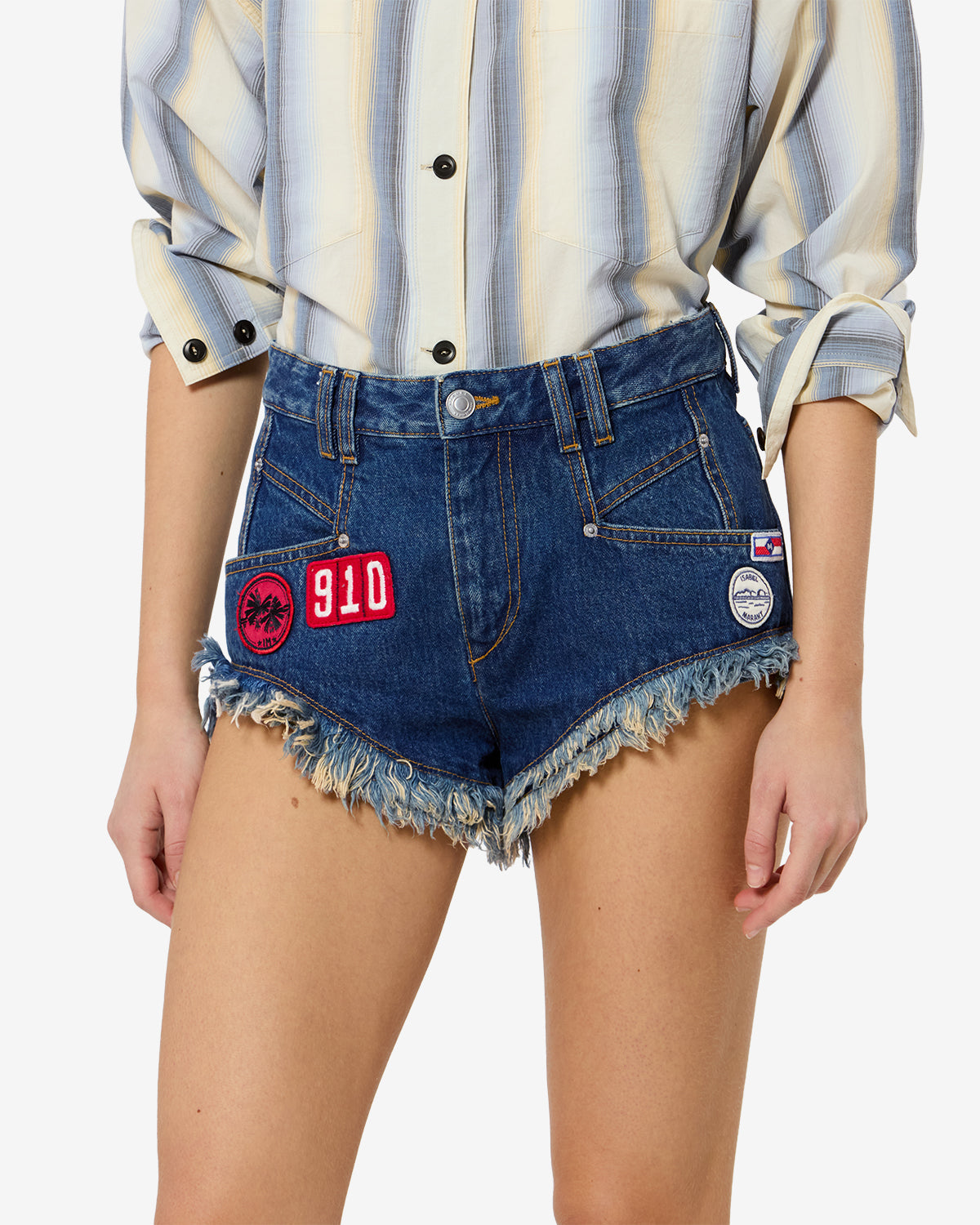 Short Eneidala en denim — Bleu, vue 1 ; référence SH0283FBD2H06I30FB