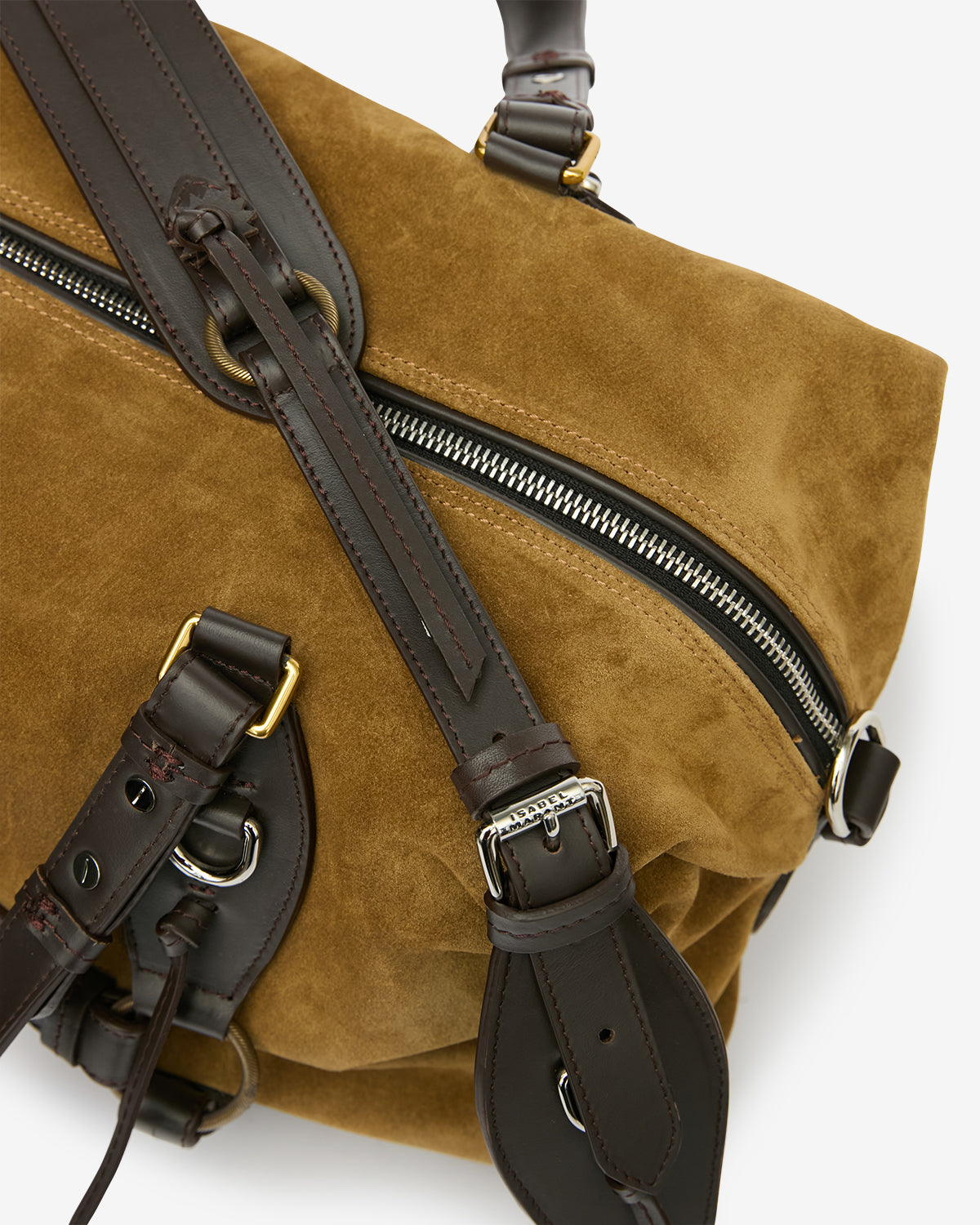 Sac Tilpa en cuir velours — Taupe, vue 1 ; référence PP0507FAD2C28M50TA