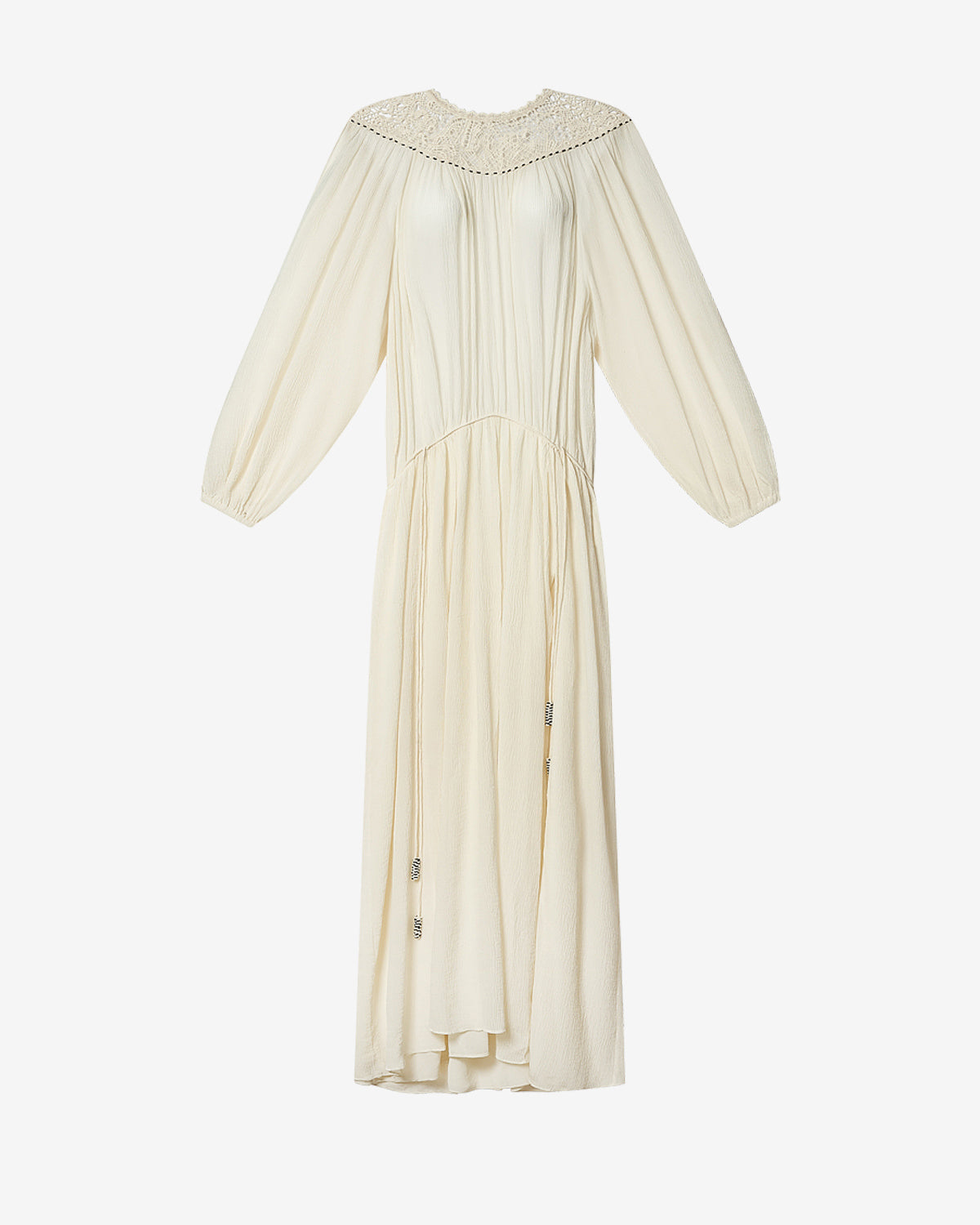Robe Nydia en soie — Écru, vue 3 ; référence RO1114FAD2J14I23EC