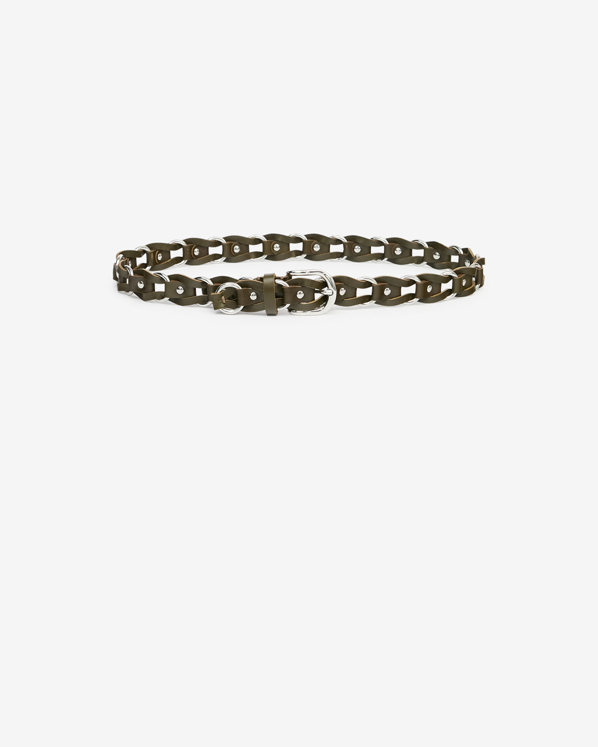 Ceinture Bali En Cuir — Foncé kaki, vue 1 ; référence CE266CFAB4B04A67DK