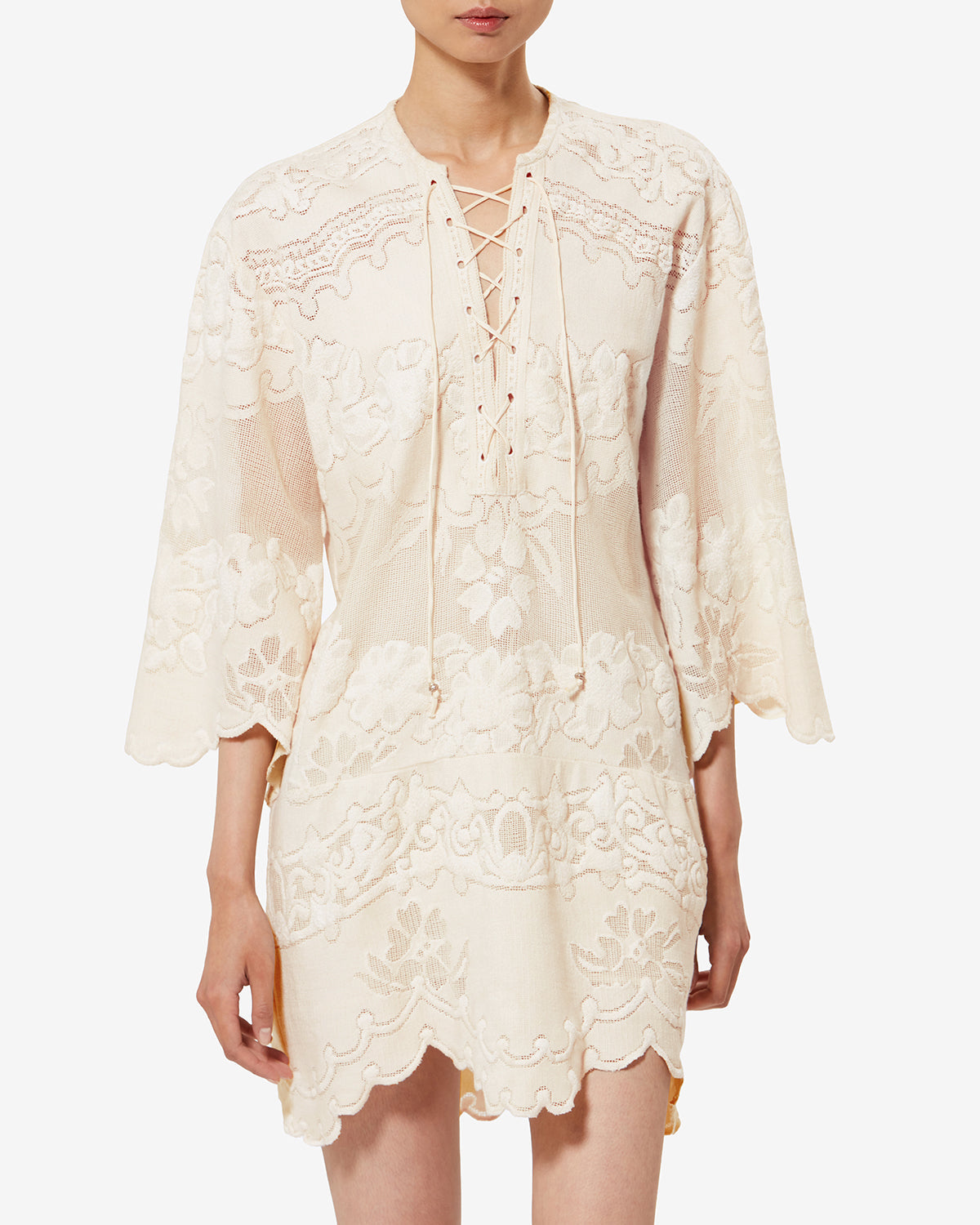 Robe Solara — Écru, vue 1 ; référence RO1118FAD2J21I23EC