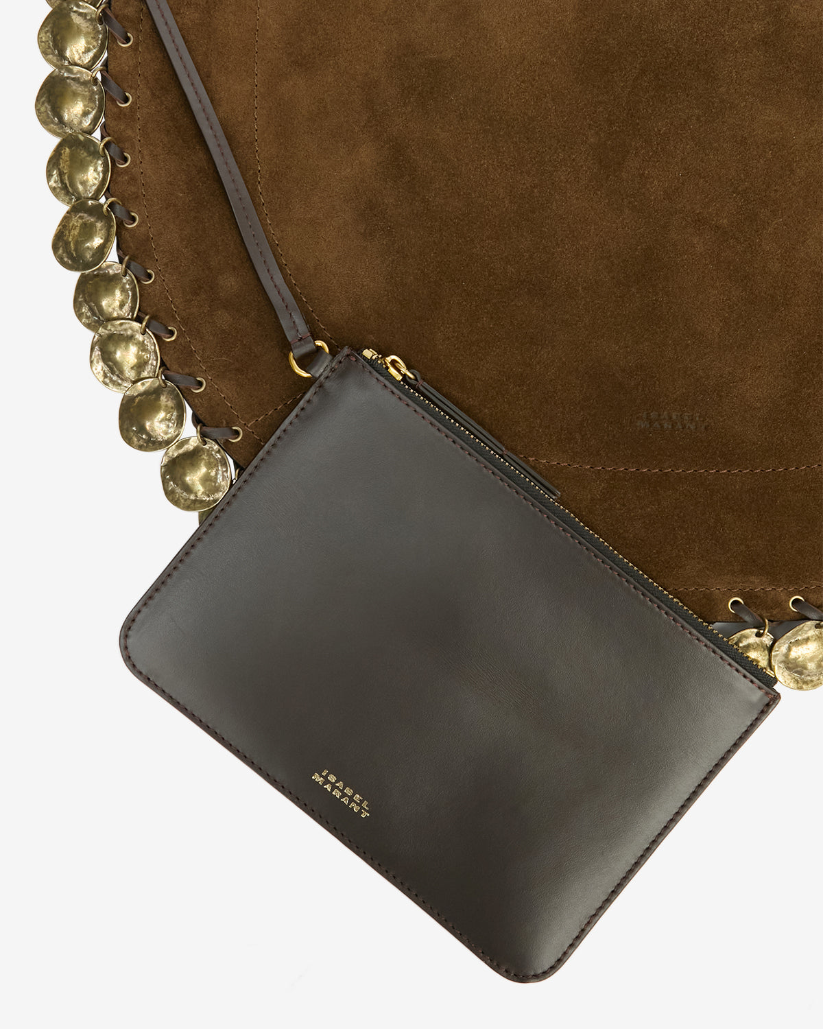 Sac Oskan Hobo Soft en cuir velours — Bronze, vue 1 ; référence PP0200FHD2C16M50BZ