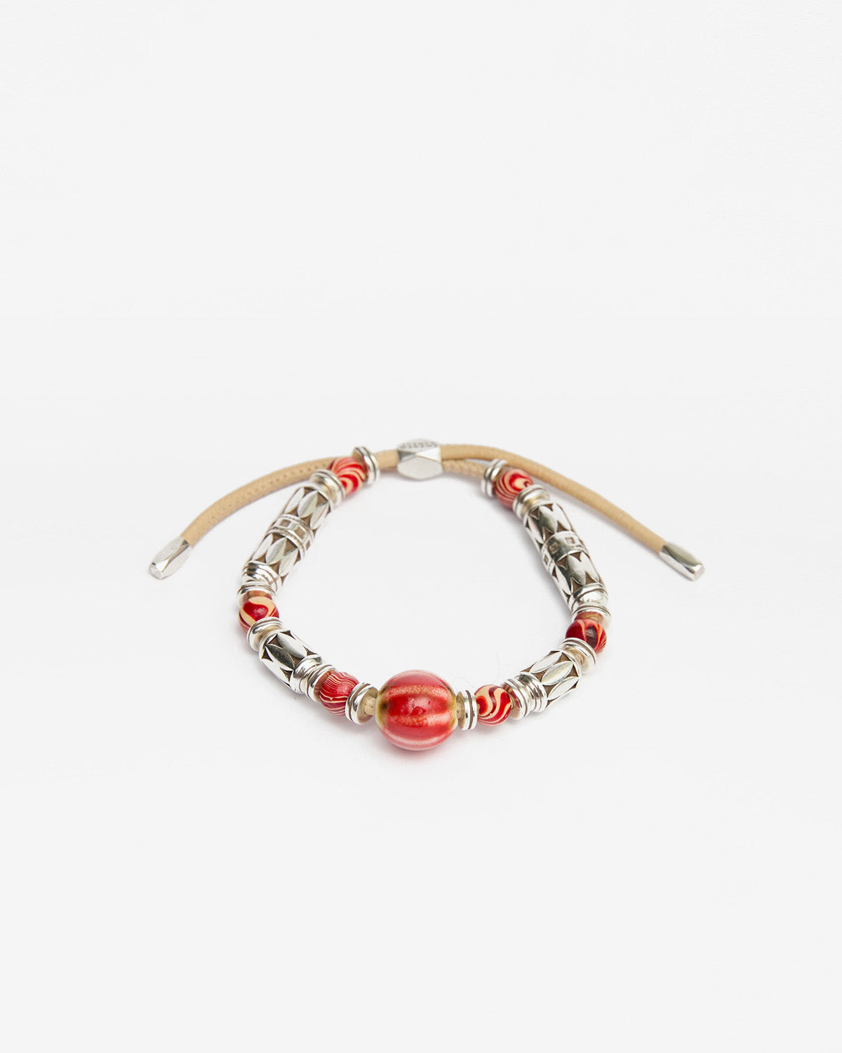 Bracelet Janis — Rouge-argenté, vue 1 ; référence BR0246FAD2B08BRDSI