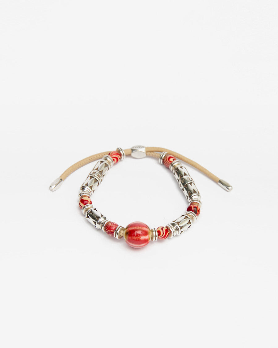 Bracelet Janis — Rouge-argenté, vue 1 ; référence BR0246FAD2B08BRDSI