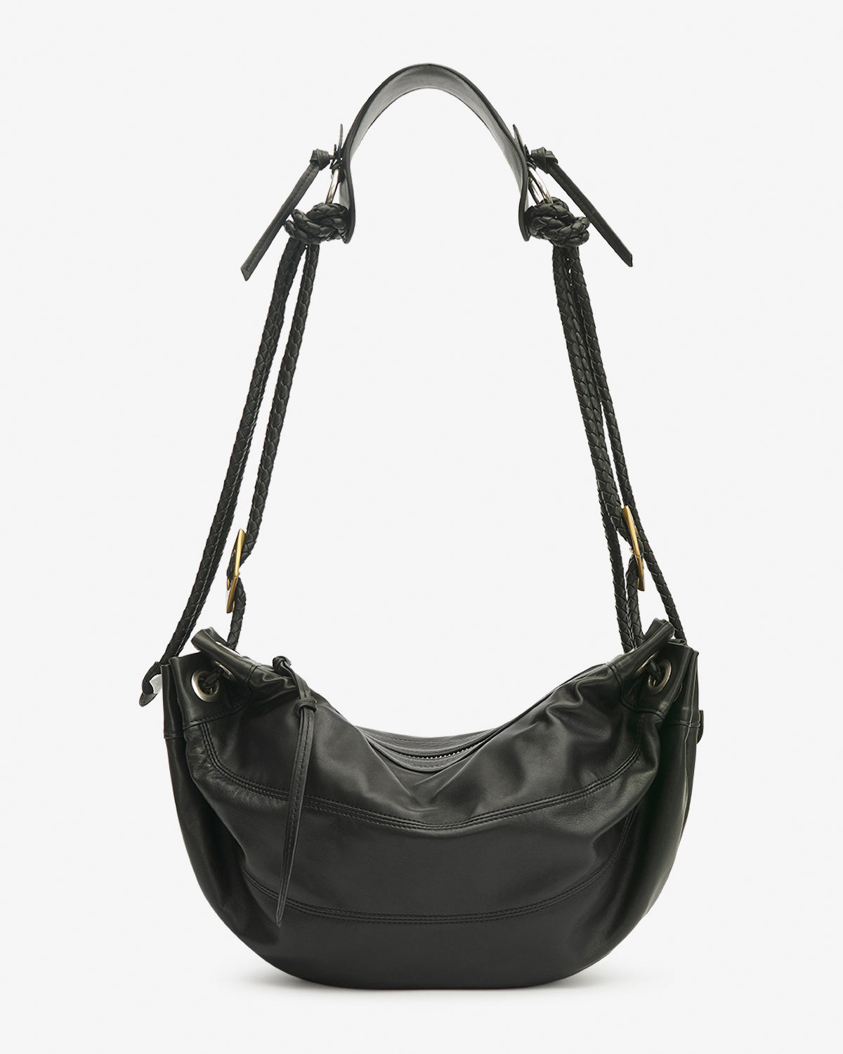 Sac Maia Medium en cuir — Noir, vue 2 ; référence PP0501FAD2C24M01BK