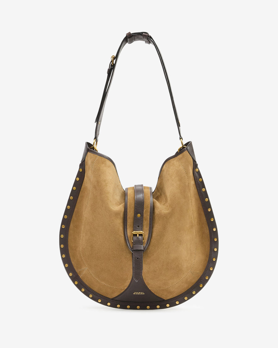 Sac Oskan Hobo Soft en cuir velours — Taupe, vue 2 ; référence PP0200FFD2C29M50TA