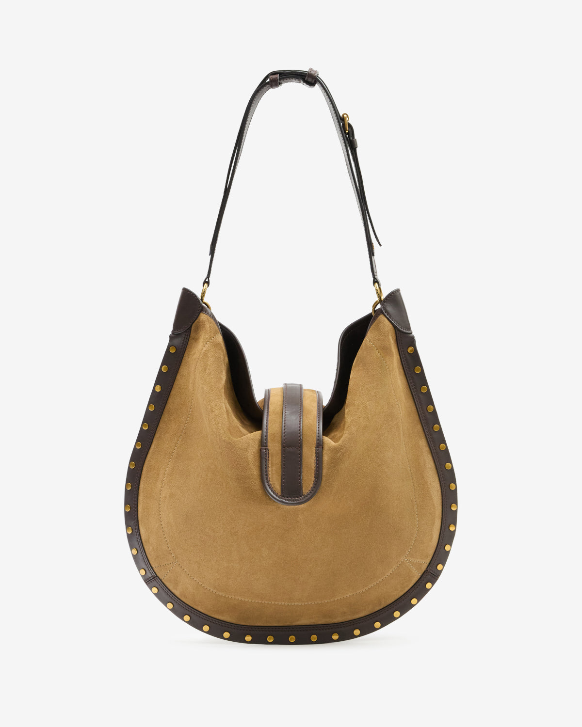 Sac Oskan Hobo Soft en cuir velours — Taupe, vue 3 ; référence PP0200FFD2C29M50TA