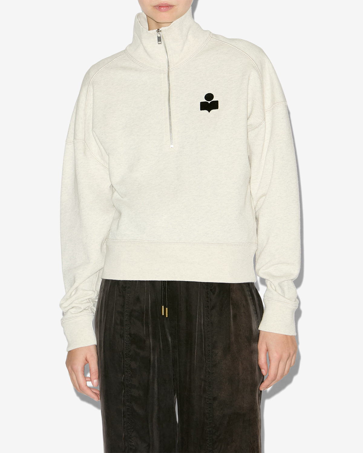Sweatshirt Ross — Écru, vue 1 ; référence SW0093FAA1M07E23EC