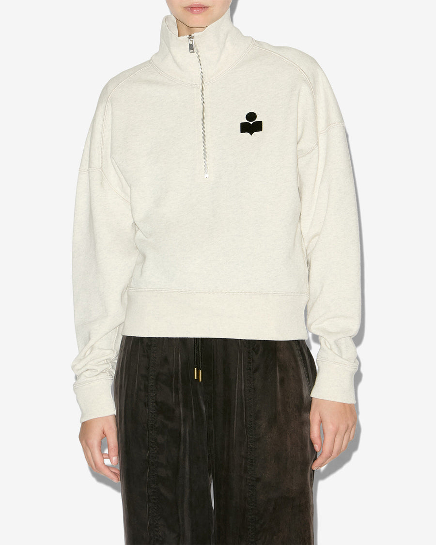 Sweatshirt Ross — Écru, vue 1 ; référence SW0093FAA1M07E23EC
