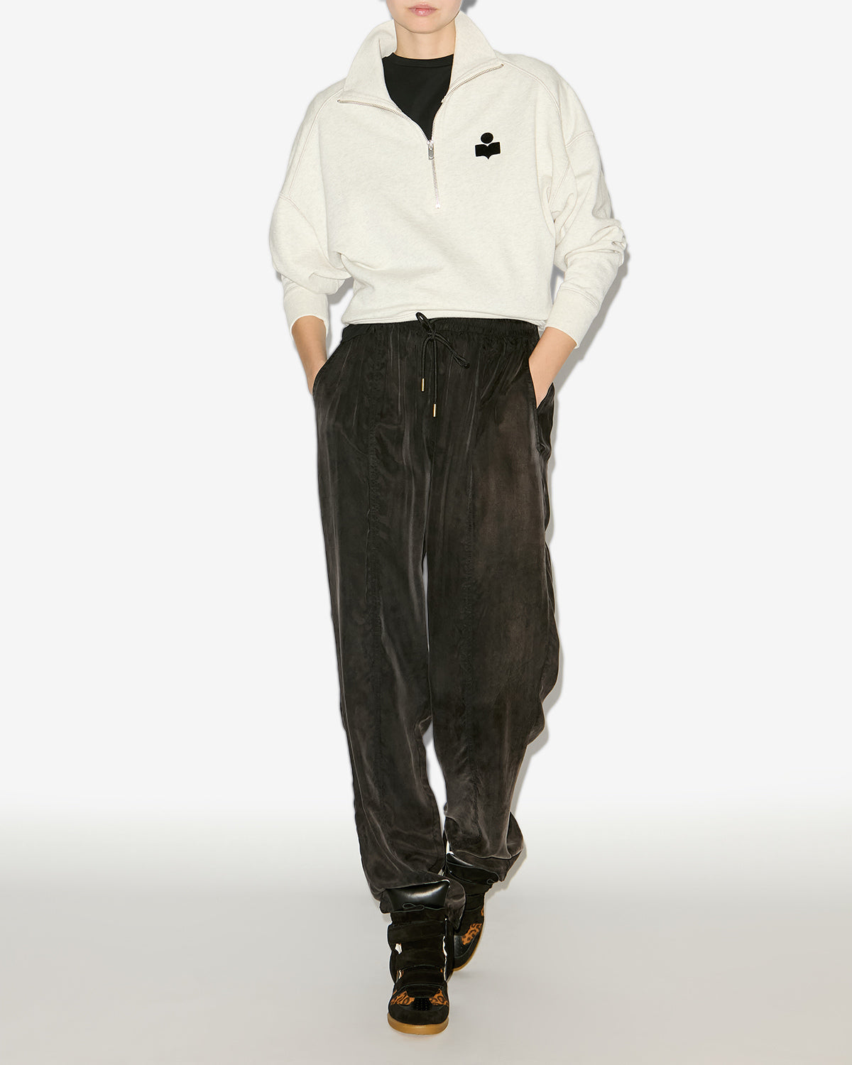 Sweatshirt Ross — Écru, vue 2 ; référence SW0093FAA1M07E23EC