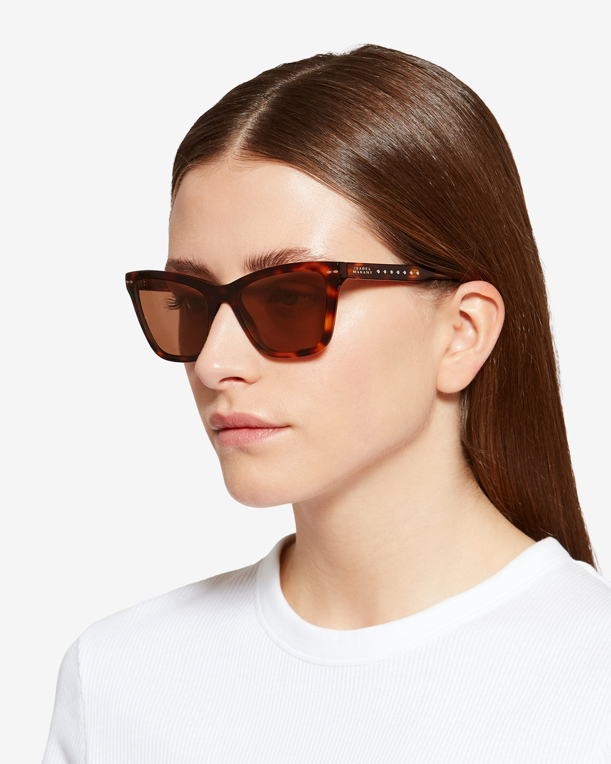 Lunettes de soleil Cat Eye Leyna — Brun havane-brun, vue 3 ; référence IM0255SC4L03LWR970