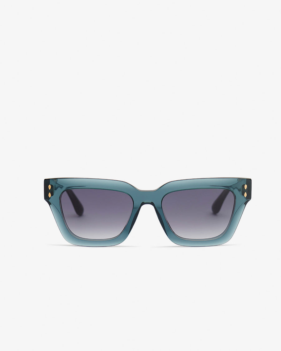 Lunettes de soleil Carmy — Sarcelle-nuance gris foncé, vue 1 ; référence IM0251SA2L02LZI99O