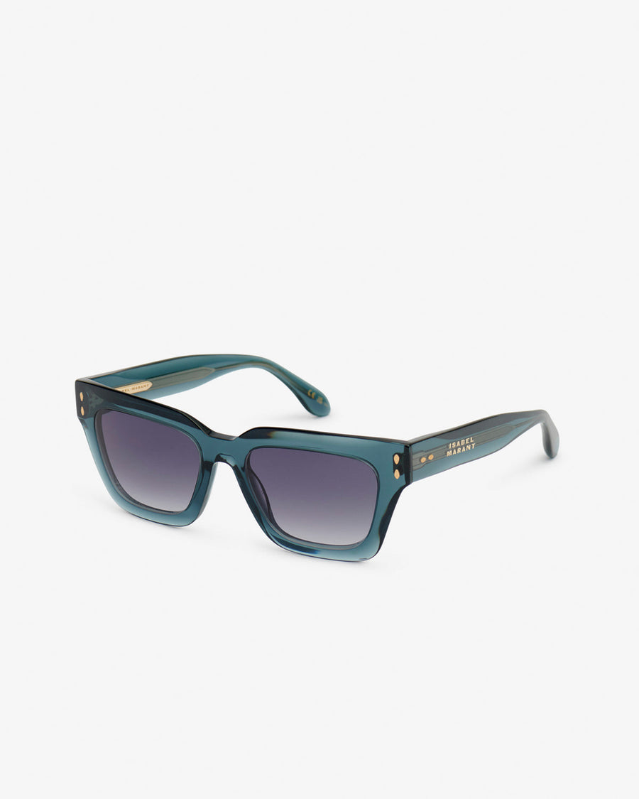 Lunettes de soleil Carmy — Sarcelle-nuance gris foncé, vue 2 ; référence IM0251SA2L02LZI99O