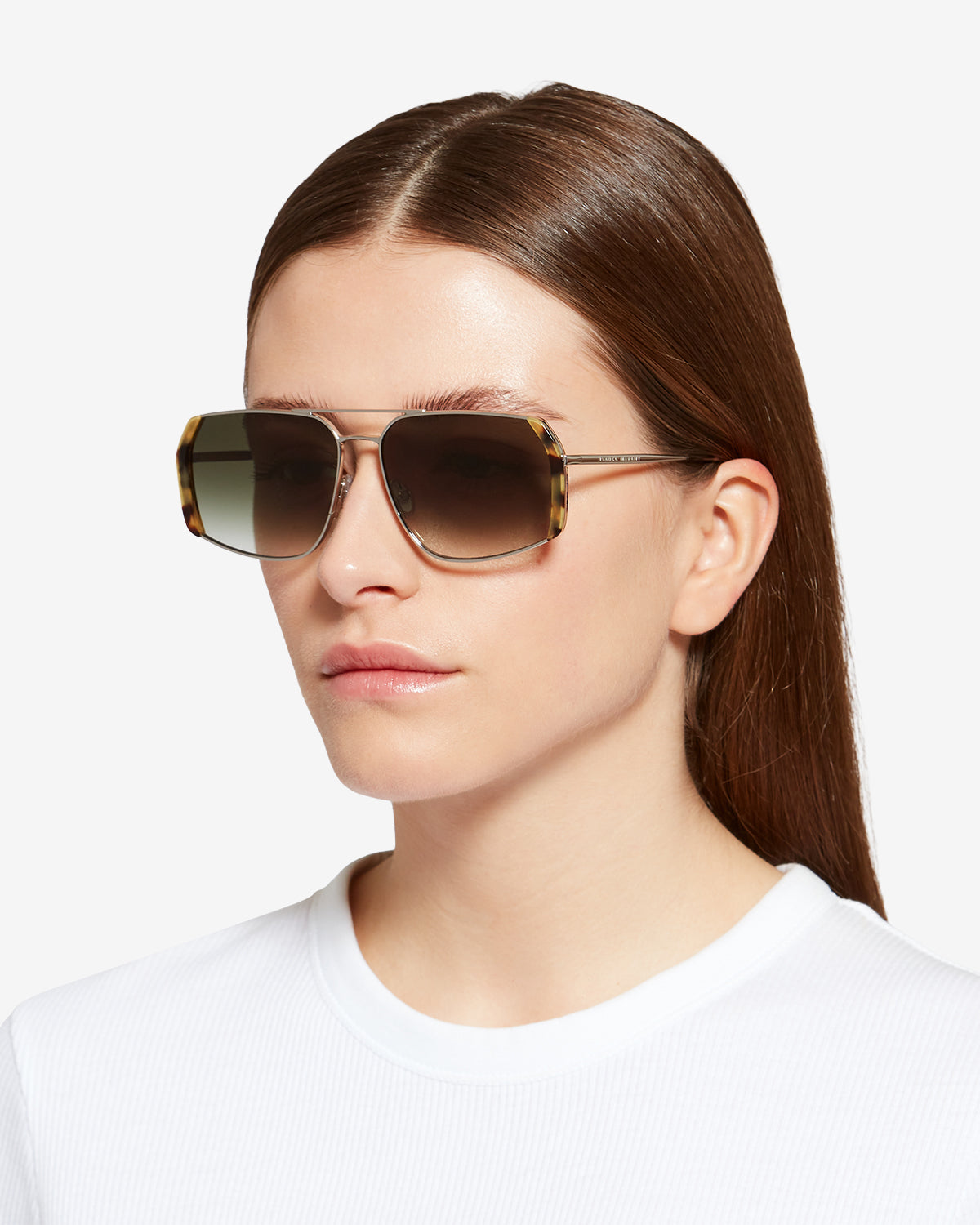 Lunettes de soleil Aviator Willo — Jaune havane-nuance vert pâle, vue 3 ; référence IM0261SD2L02LHBN9K