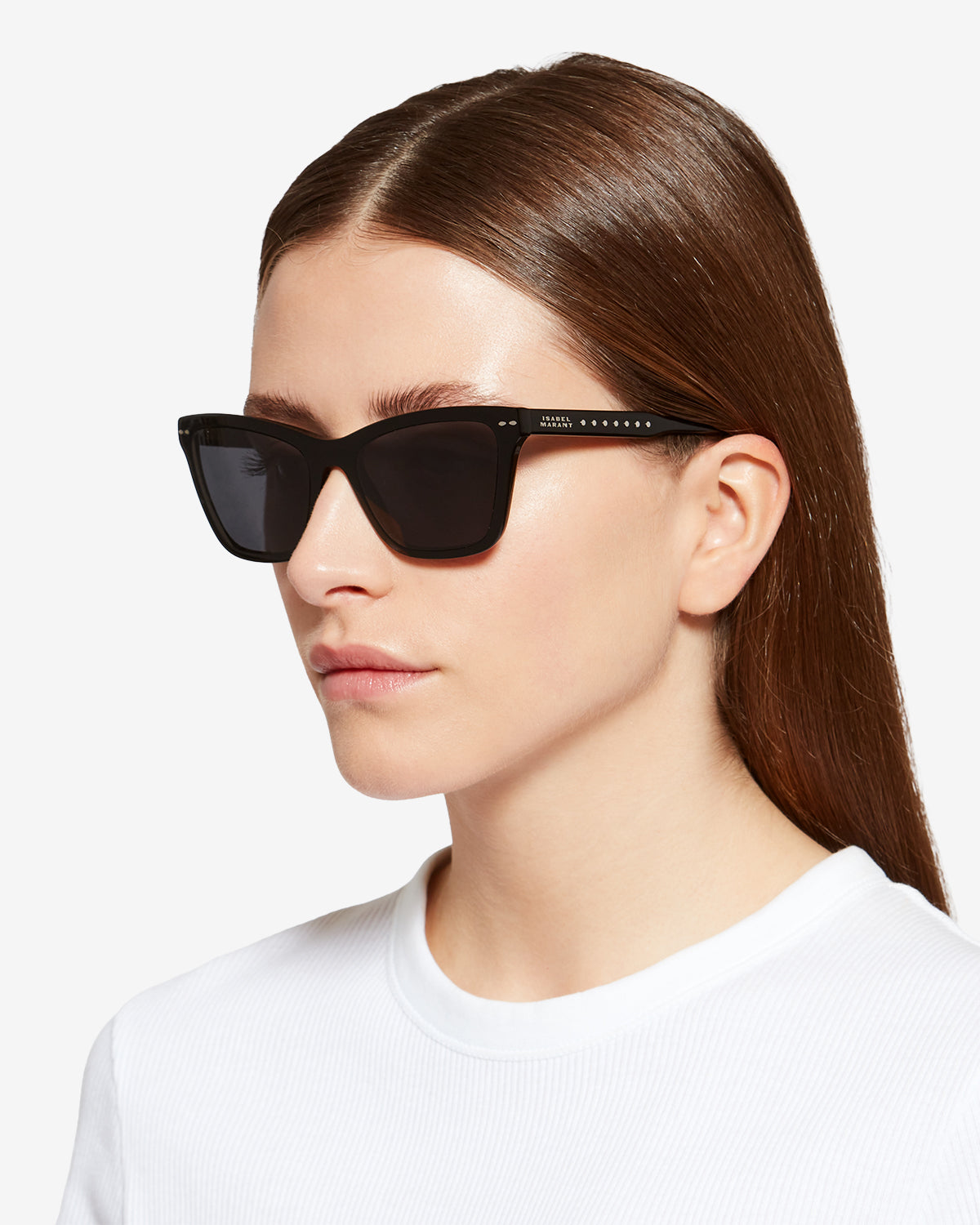 Lunettes de soleil Cat Eye Leyna — Noir pall-Gris, vue 3 ; référence IM0255SC4L03L807IR