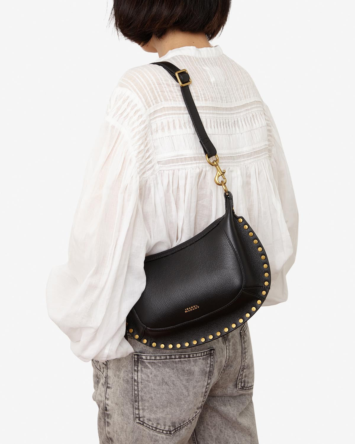 Sac Oskan Moon en cuir grainé — Noir, vue 1 ; référence PP0003FAD1C04M01BK