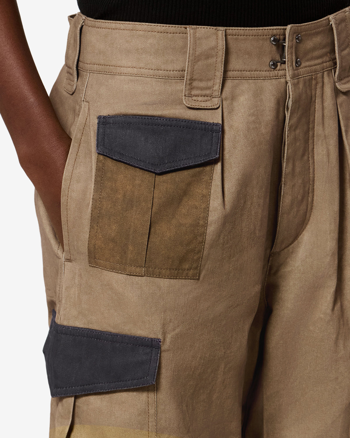 Pantalon Renzae — Kaki, vue 3 ; référence PA0806FAD3G03E67KI