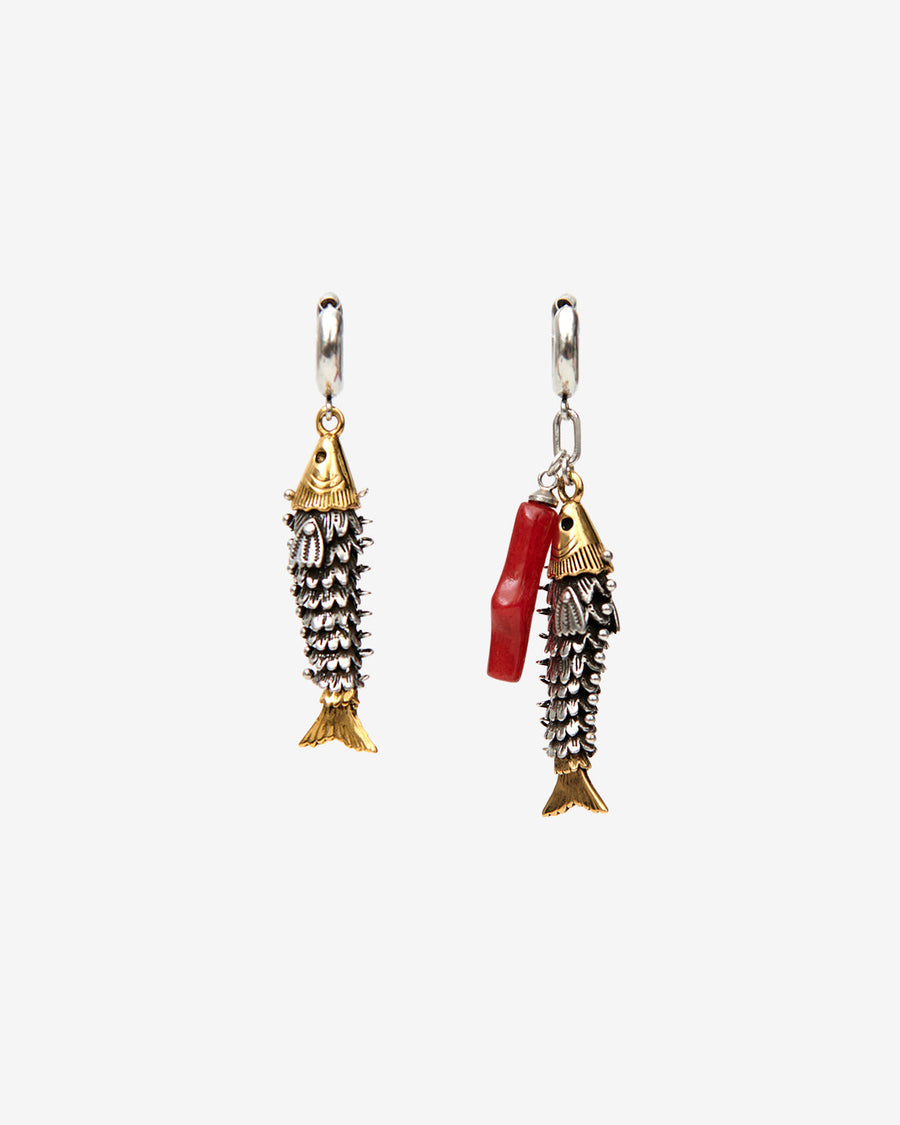 Boucles d'oreille New River — Argenté-doré, vue 1 ; référence BL0314FAD3B13BSIDO