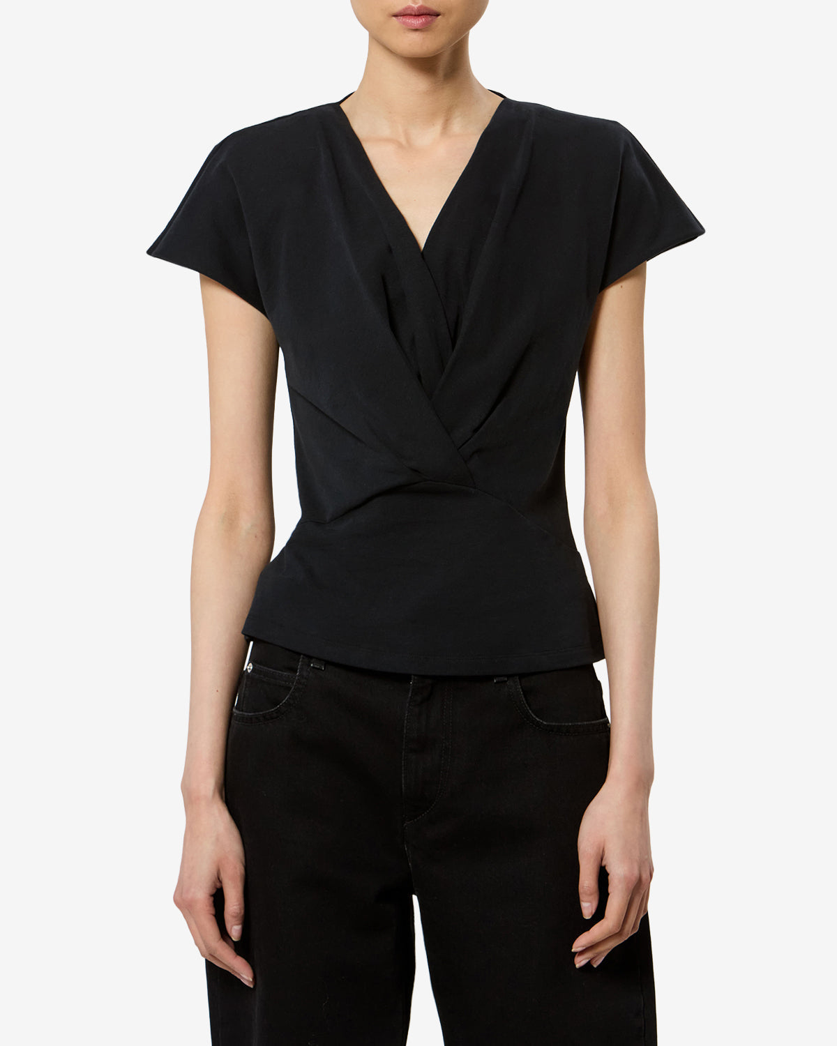 T-shirt Nadrine — Noir, vue 1 ; référence TS0341FAA1N41I01BK