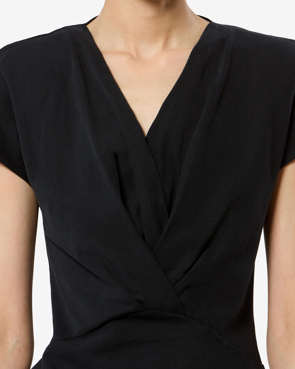 T-shirt Nadrine — Noir, vue 3 ; référence TS0341FAA1N41I01BK