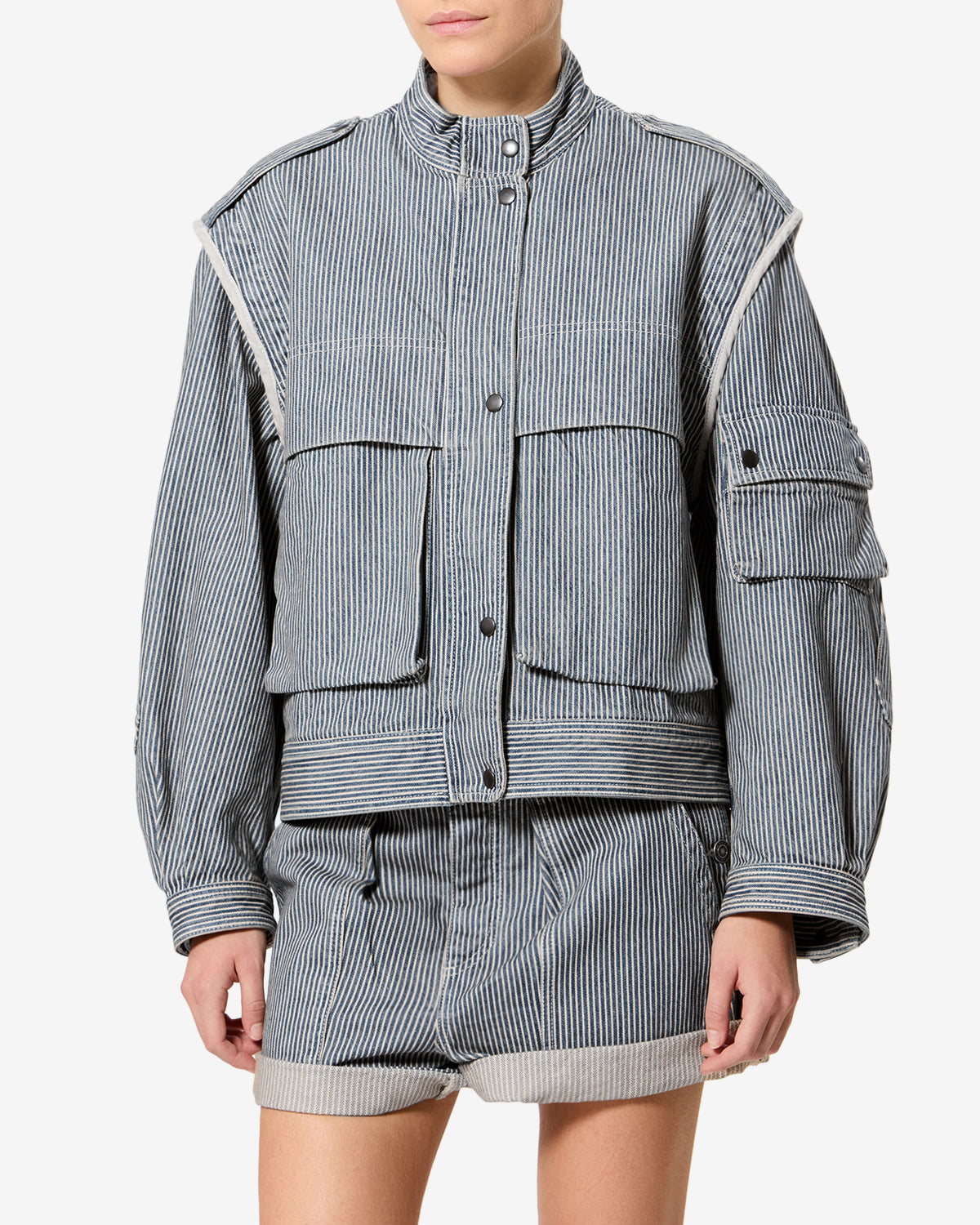 Veste Edany — Bleu-blanc, vue 1 ; référence VE0687FAD3H02EBUWE