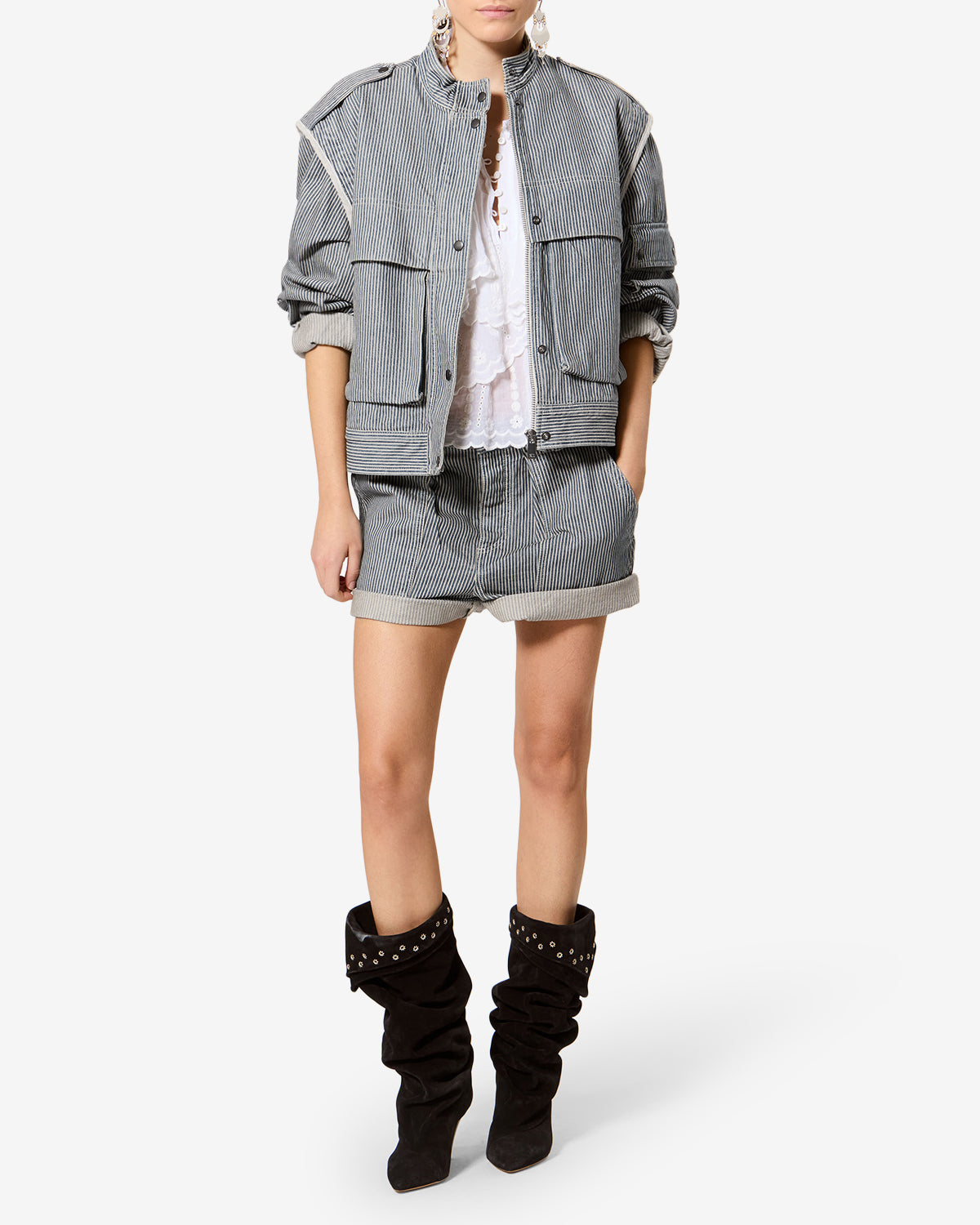 Veste Edany — Bleu-blanc, vue 2 ; référence VE0687FAD3H02EBUWE