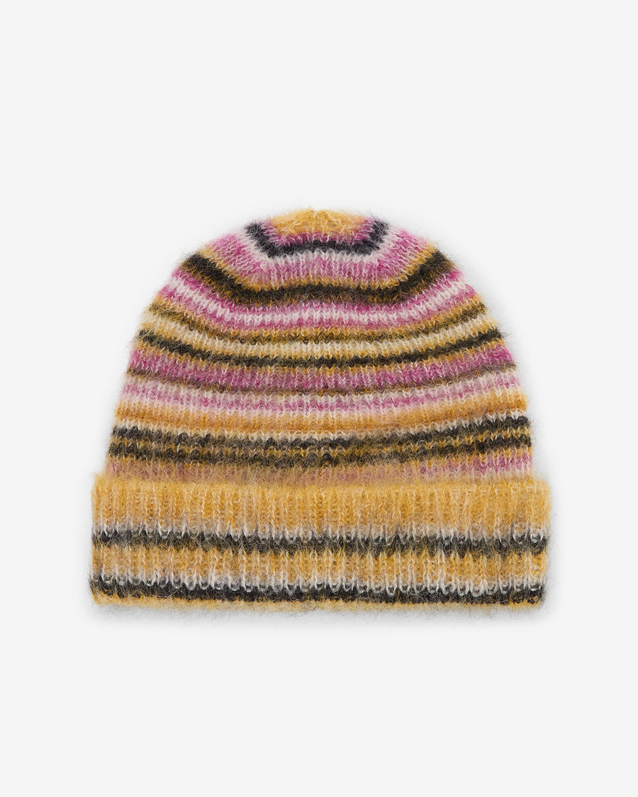 Bonnet Morenne en mohair — Moutarde, vue 1 ; référence BE044MFAD3D02A10MD