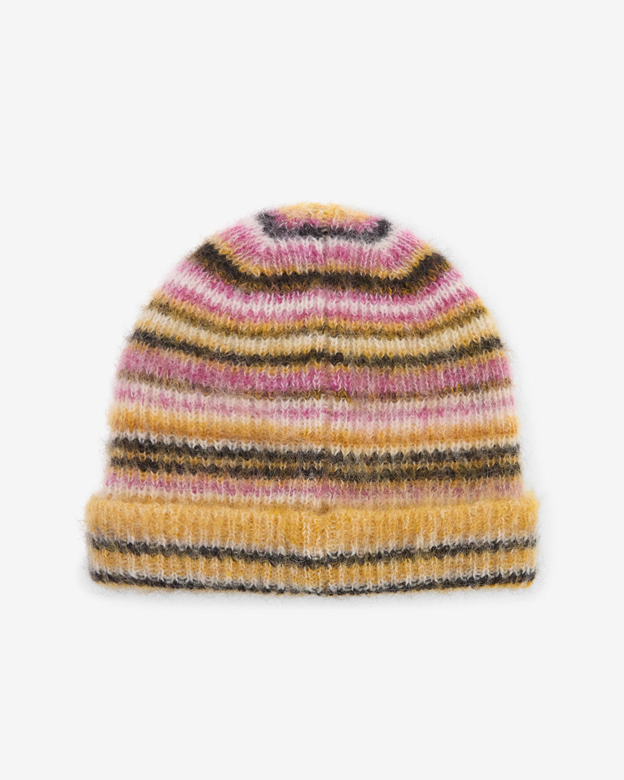 Bonnet Morenne en mohair — Moutarde, vue 2 ; référence BE044MFAD3D02A10MD