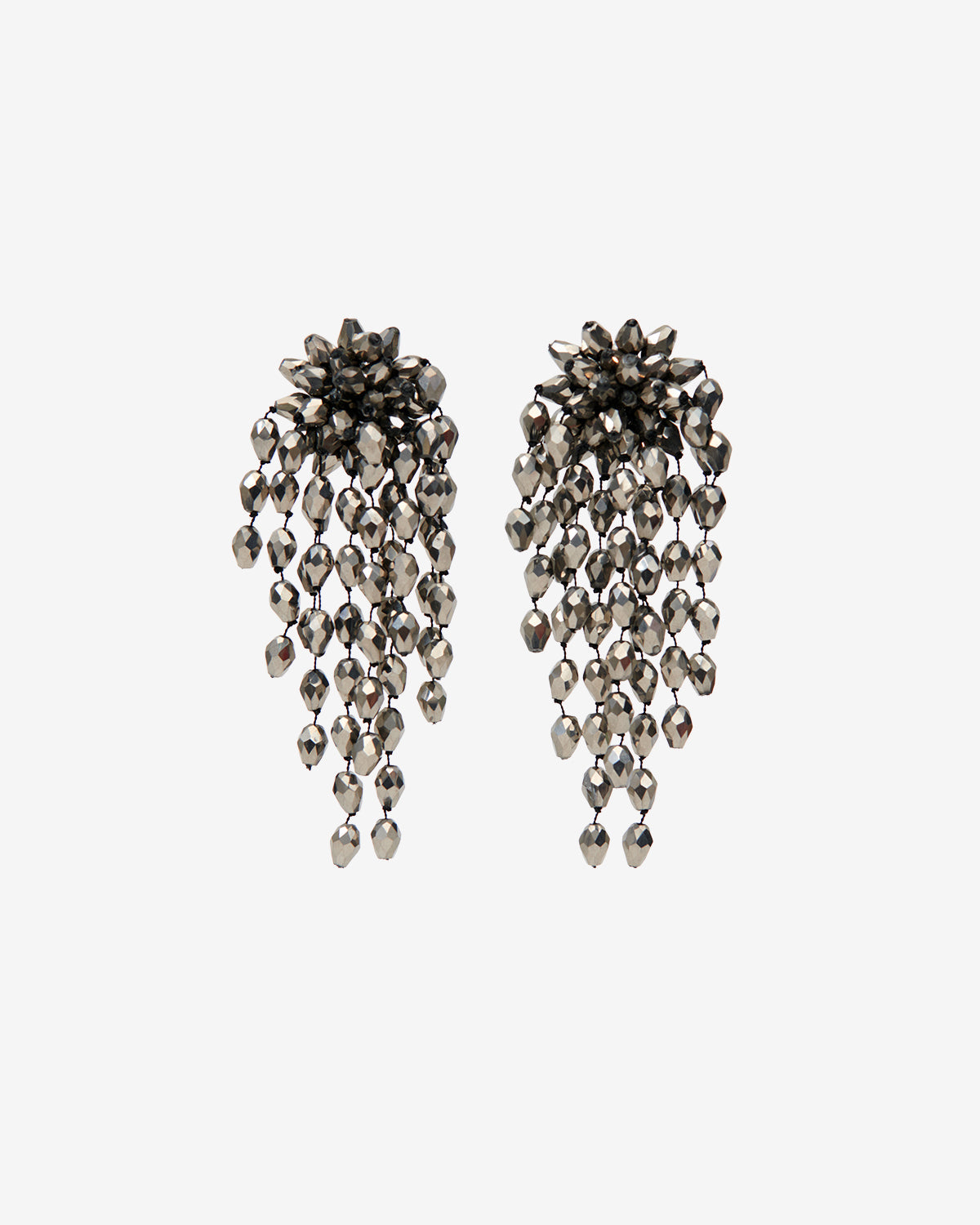 Boucles d'oreille Hanabi — Anthracite-argenté, vue 1 ; référence BL0174FAB3B15BANSI
