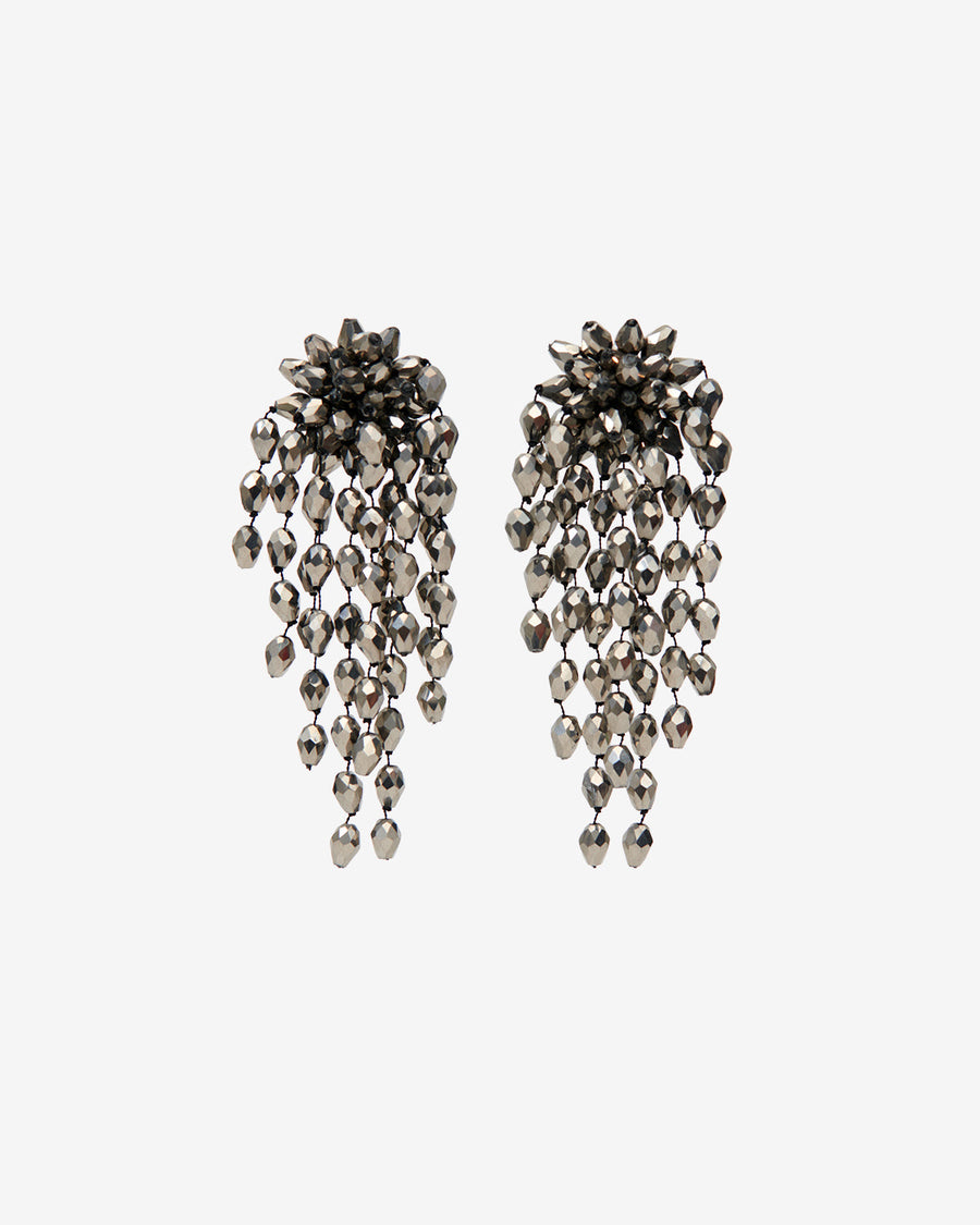 Boucles d'oreille Hanabi — Anthracite-argenté, vue 1 ; référence BL0174FAB3B15BANSI