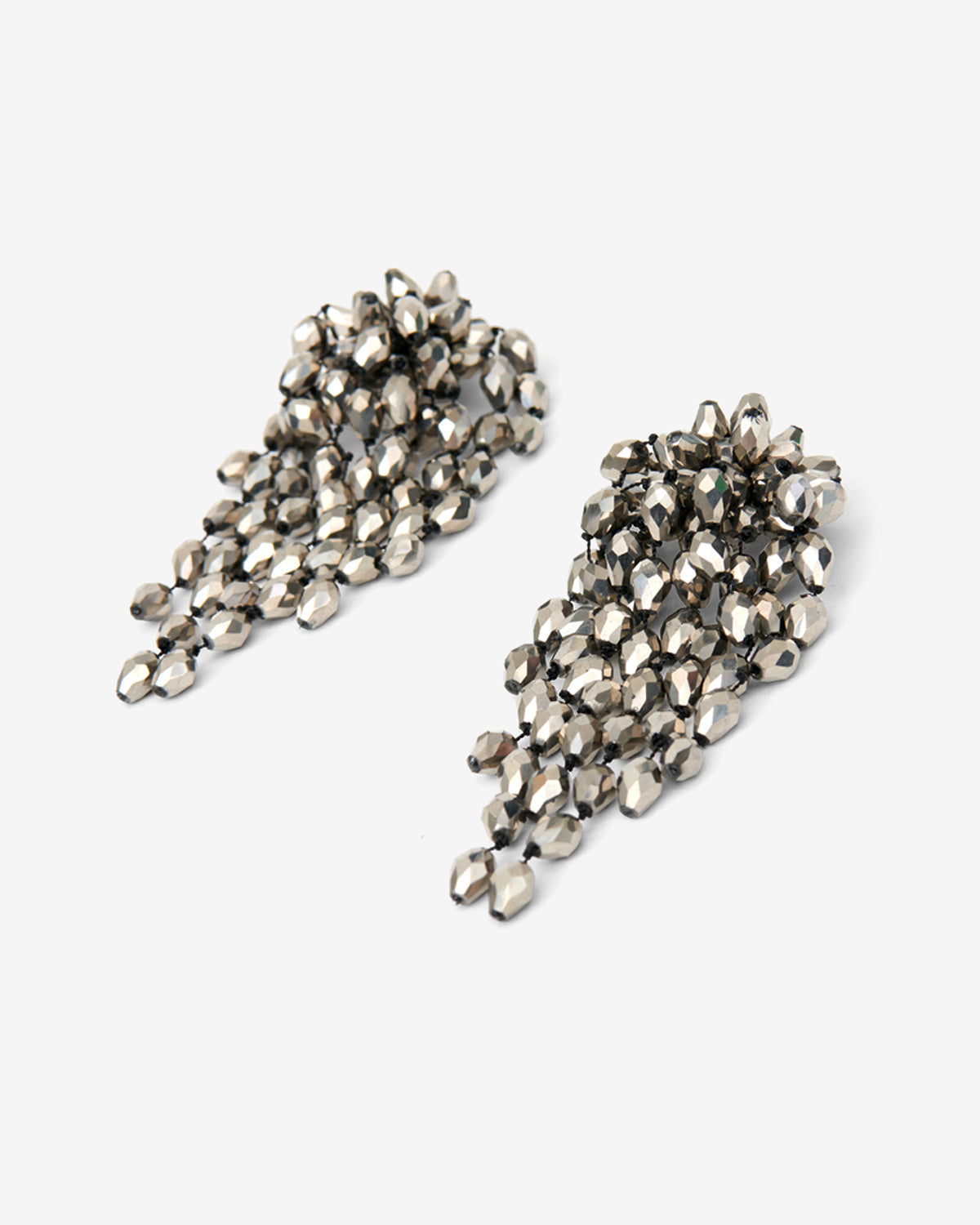 Boucles d'oreille Hanabi — Anthracite-argenté, vue 3 ; référence BL0174FAB3B15BANSI