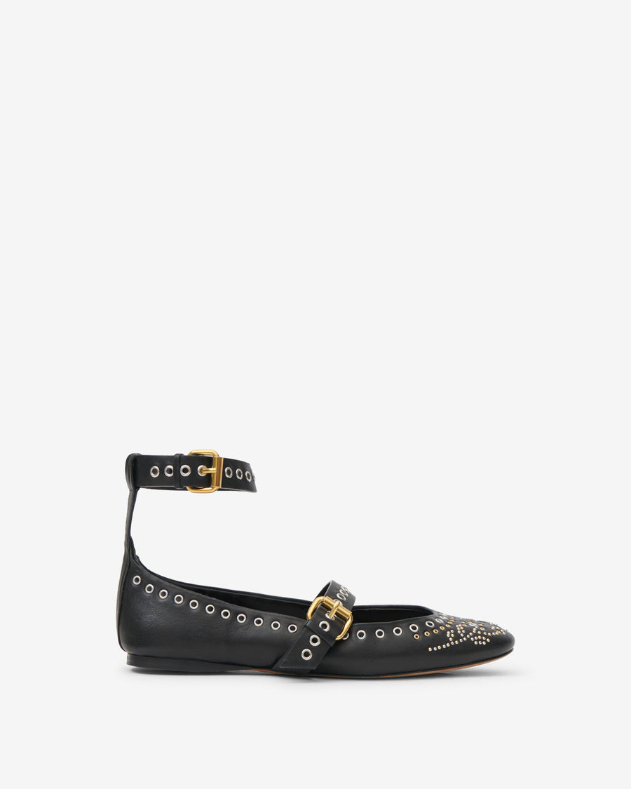 Ballerines Ylza — Noir, vue 1 ; référence BN0037FAD3A25S01BK