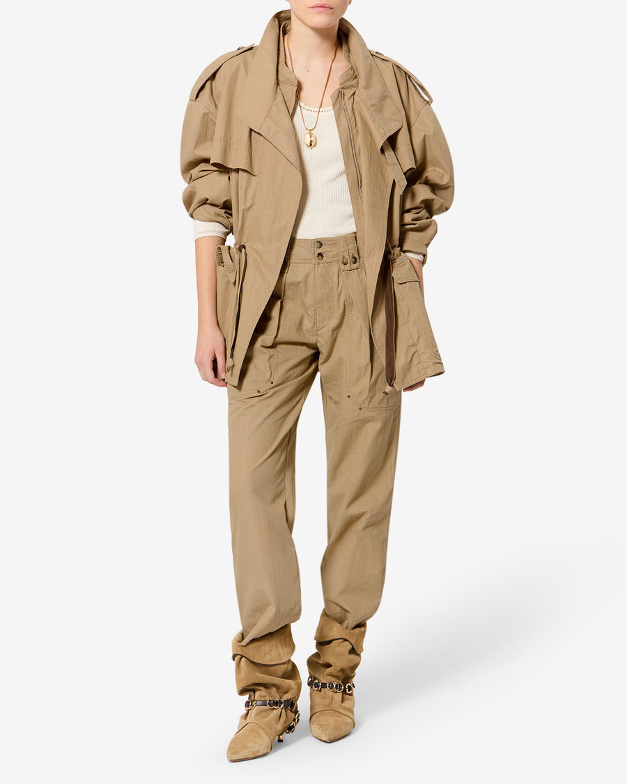 Pantalon Amandine — Clair kaki, vue 2 ; référence PA0755FAD3G02I67LK