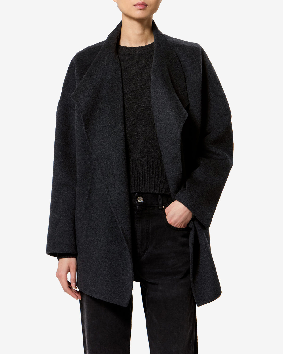 Manteau Ceaton en laine — Anthracite, vue 1 ; référence MA0580FAD3D03I02AN