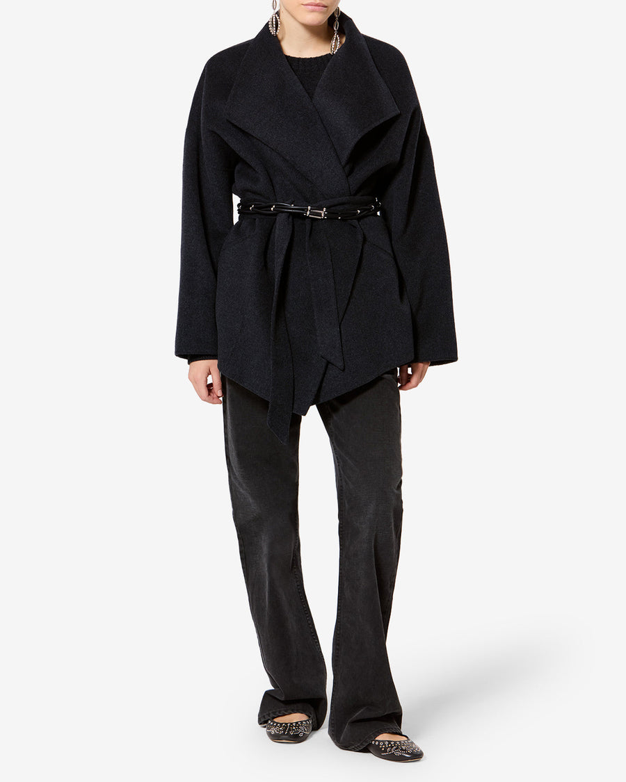 Manteau Ceaton en laine — Anthracite, vue 2 ; référence MA0580FAD3D03I02AN