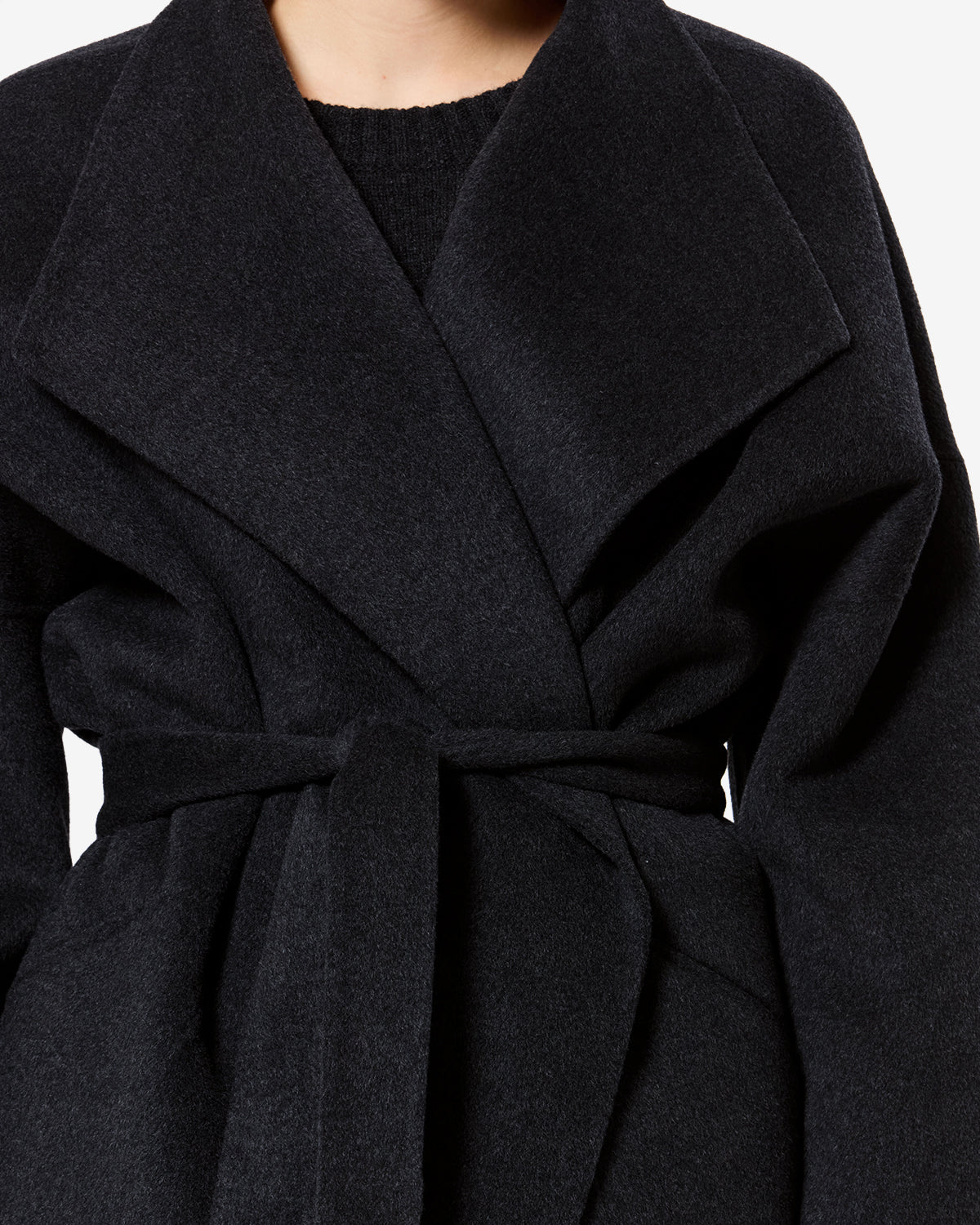 Manteau Ceaton en laine — Anthracite, vue 3 ; référence MA0580FAD3D03I02AN